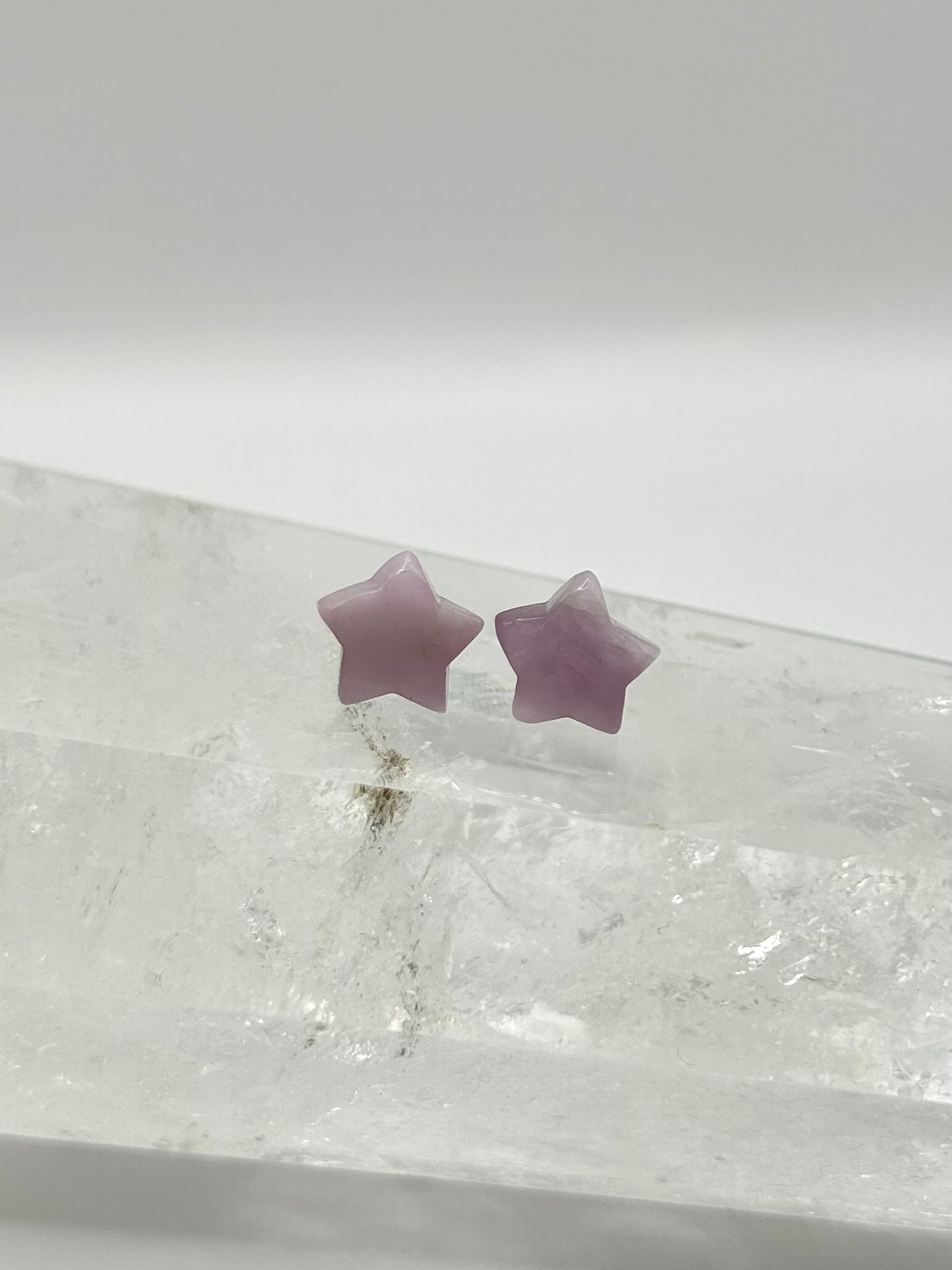Kunzite star studs