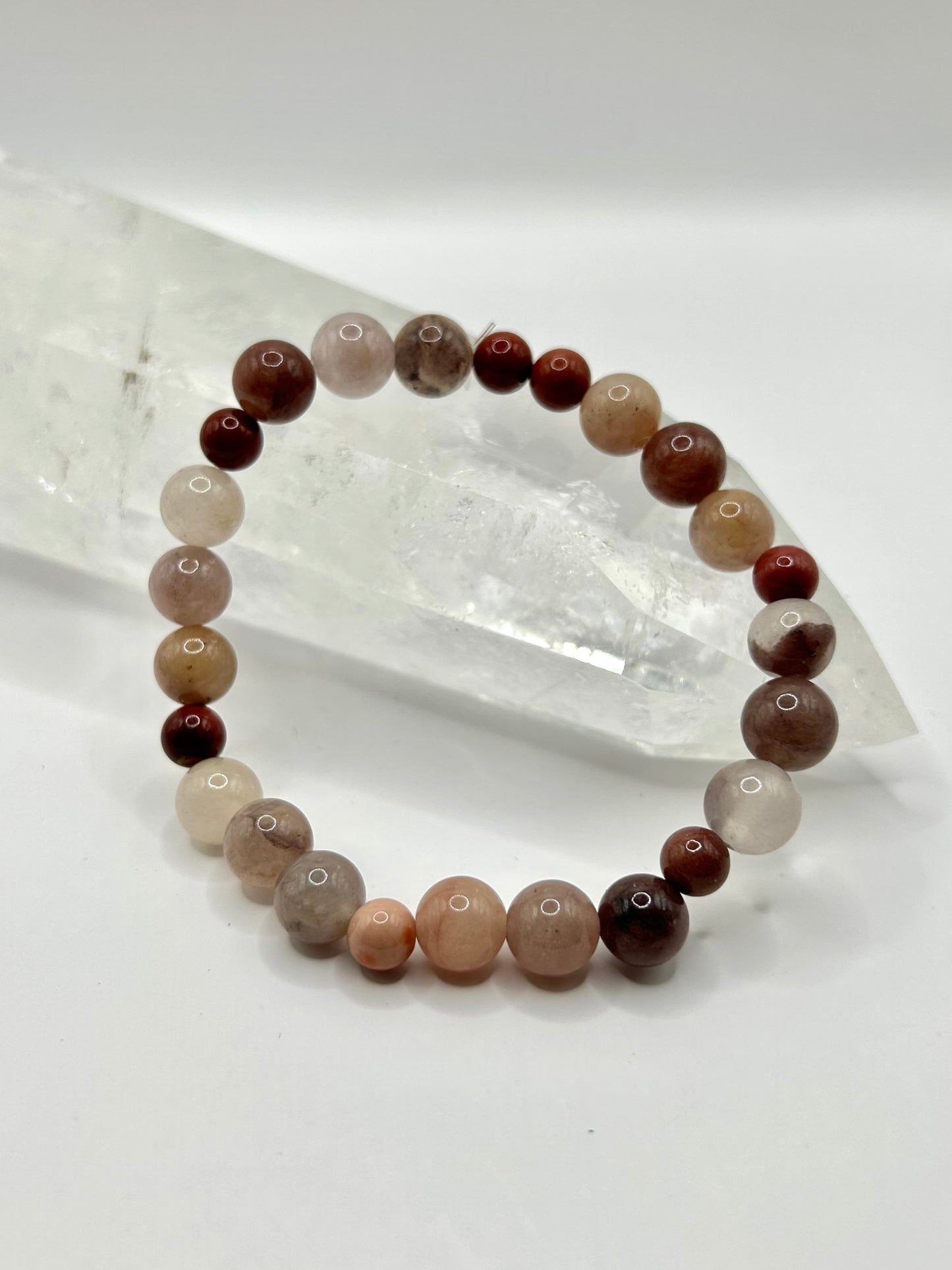 Pink quartz x Mookaite bracelet