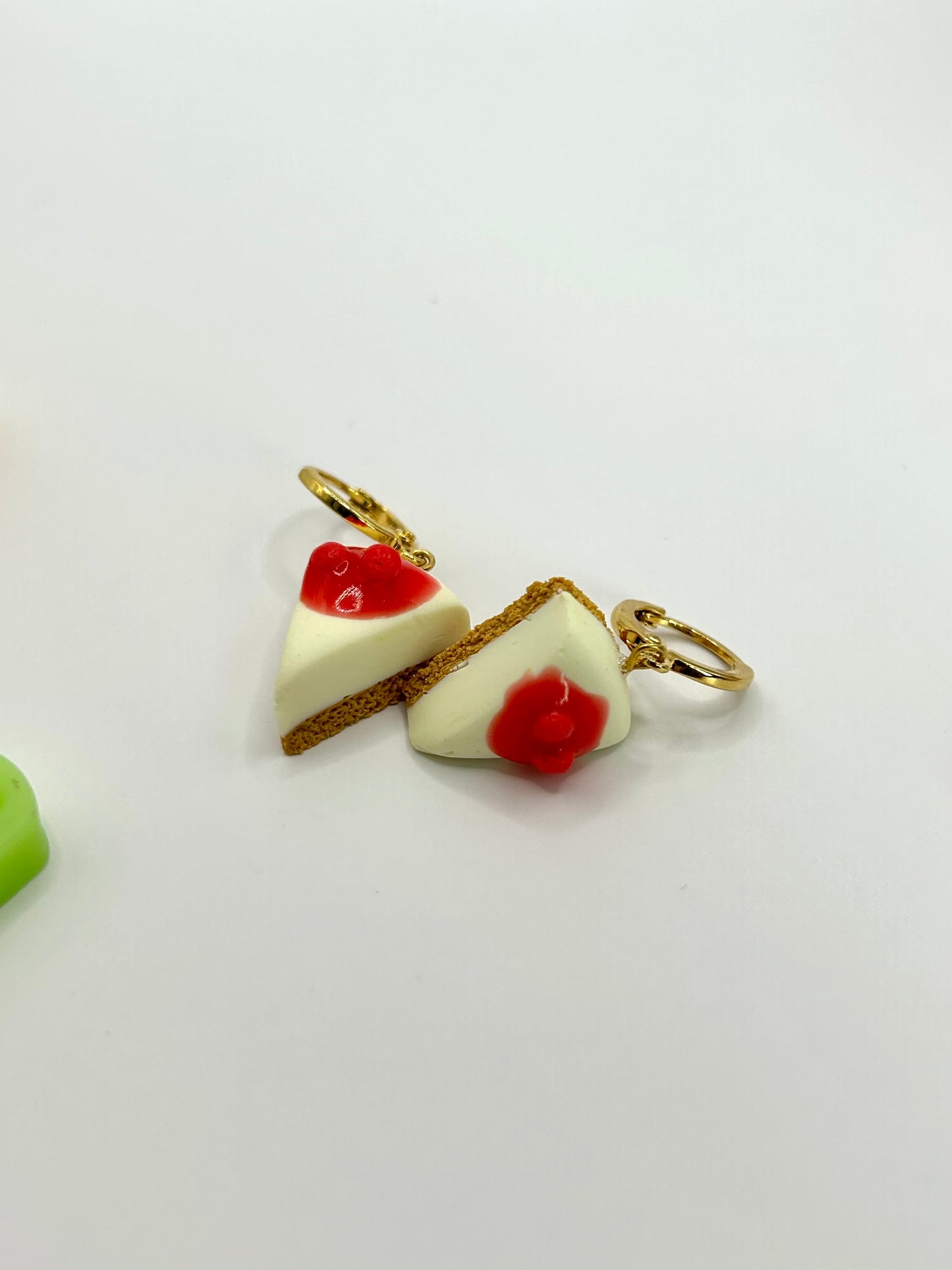 Strawberry cheesecake earrings