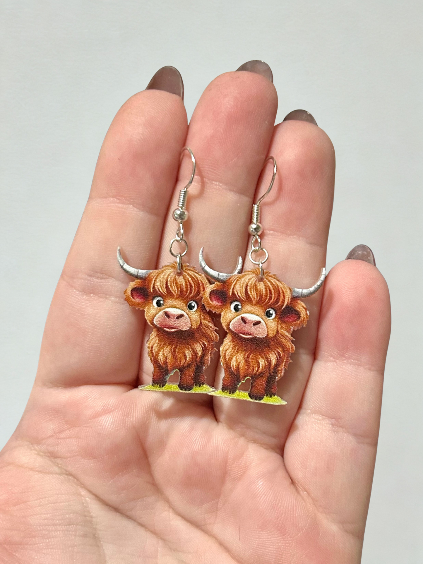 Highland cow earrings