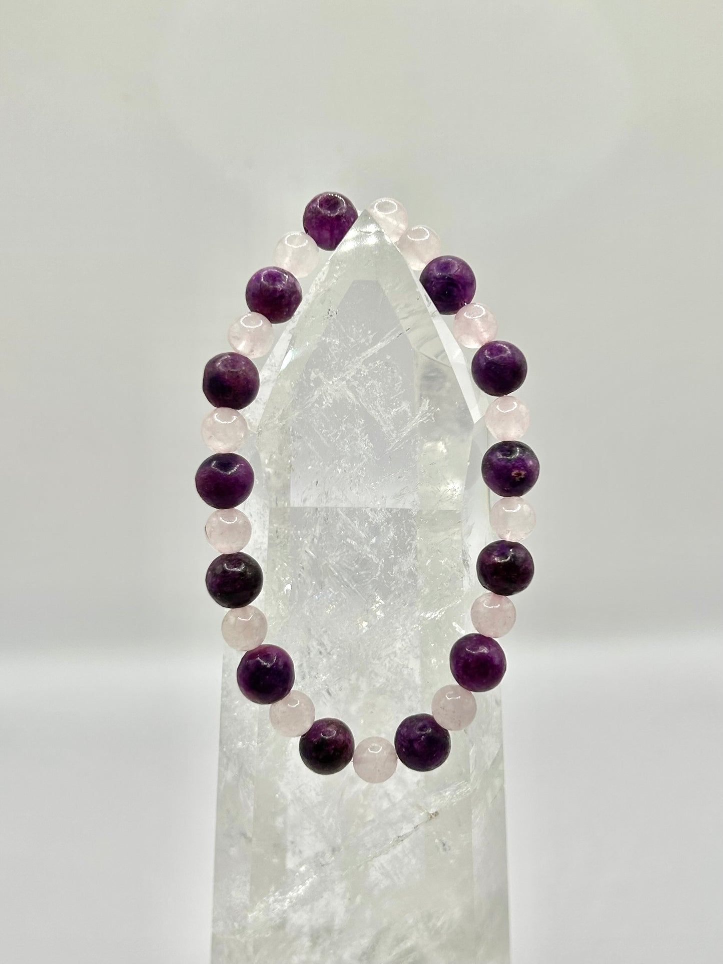 Rose quartz x lepidolite bracelet