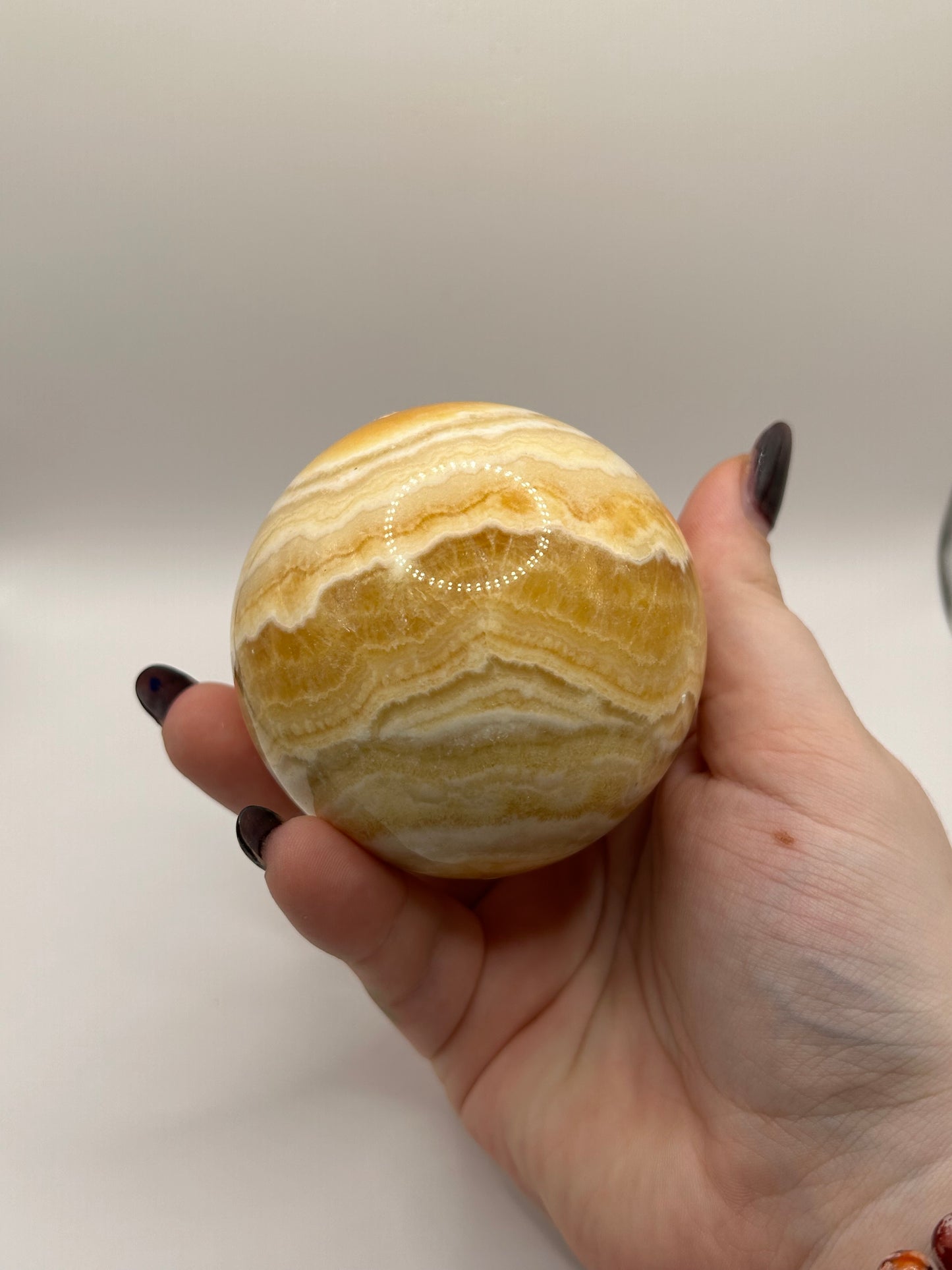 Orange calcite sphere