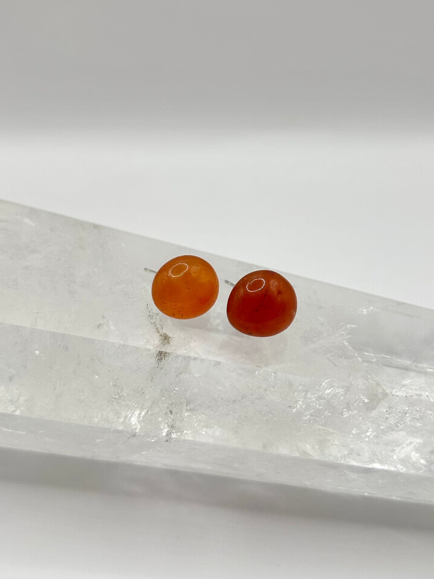 Carnelian stud earrings