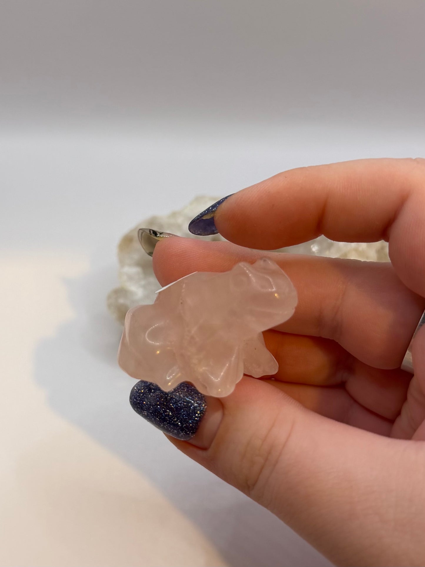 Rose Quartz Frog