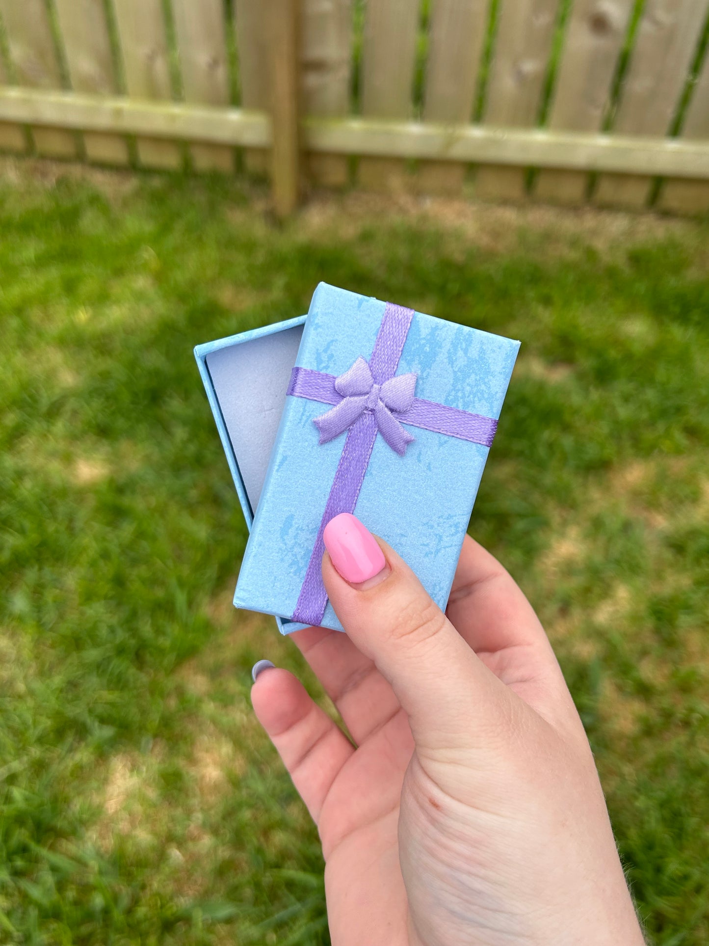 Blue and purple jewellery box