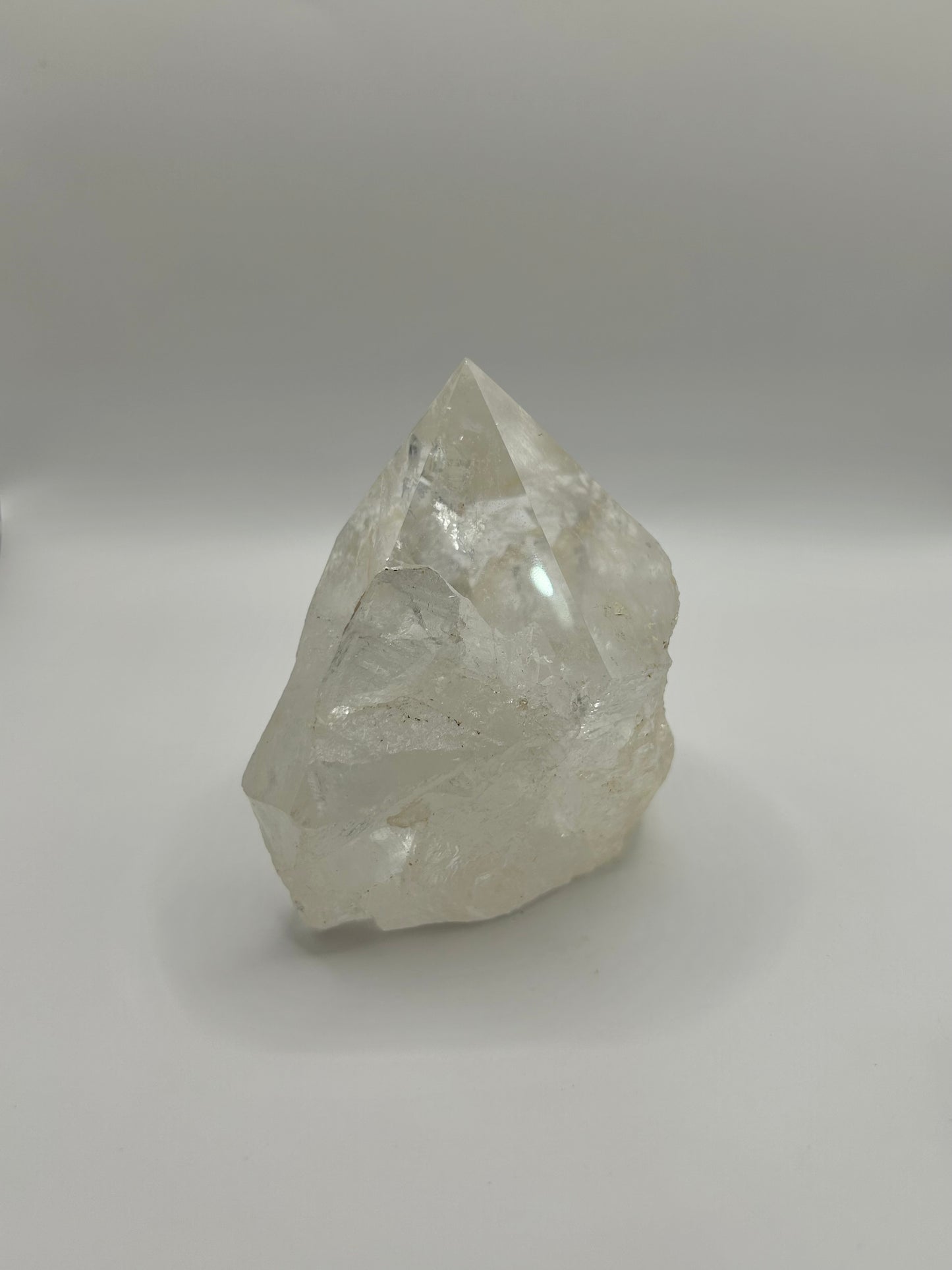 Clear quartz cut base