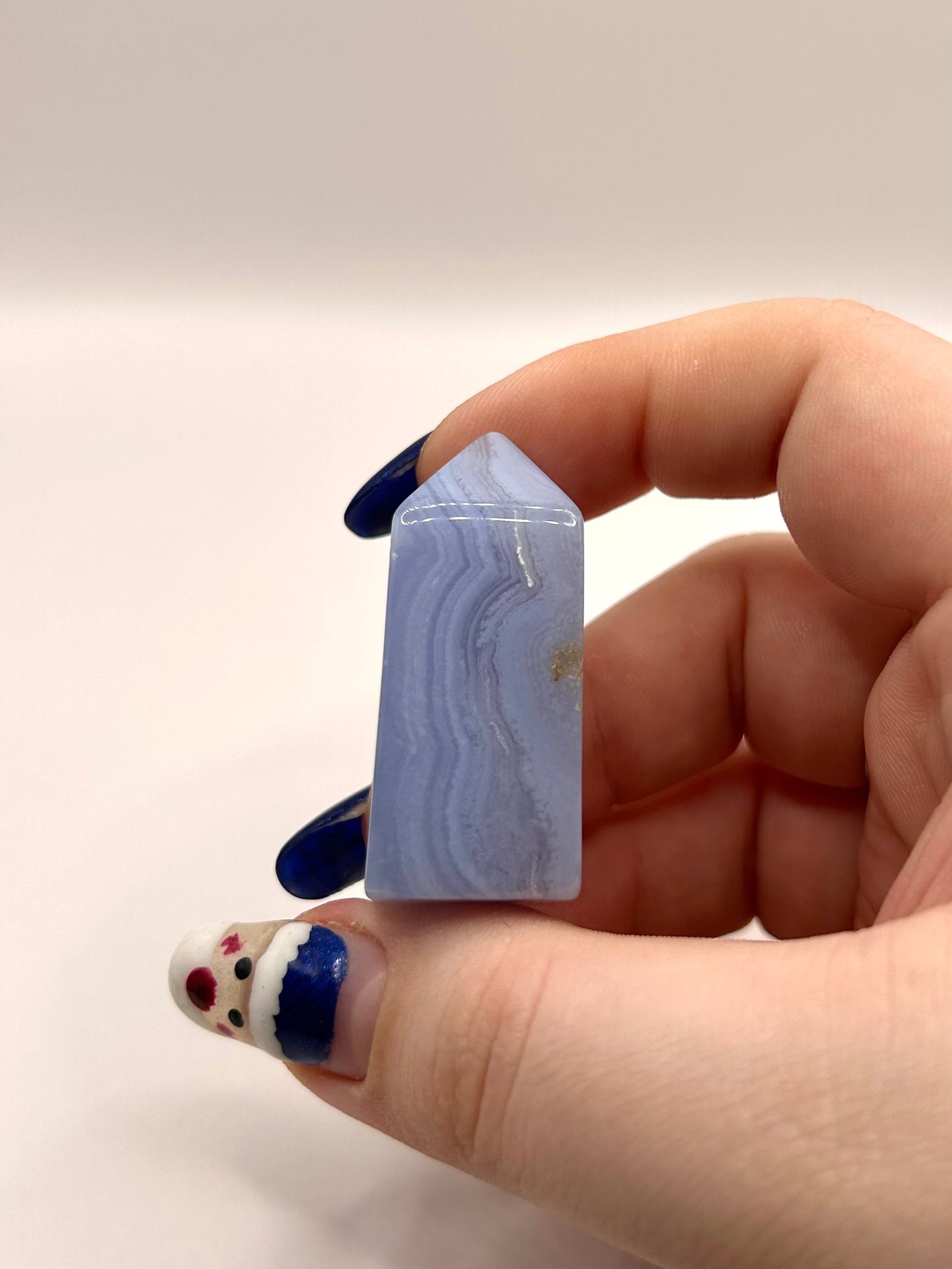 Blue lace agate small tower