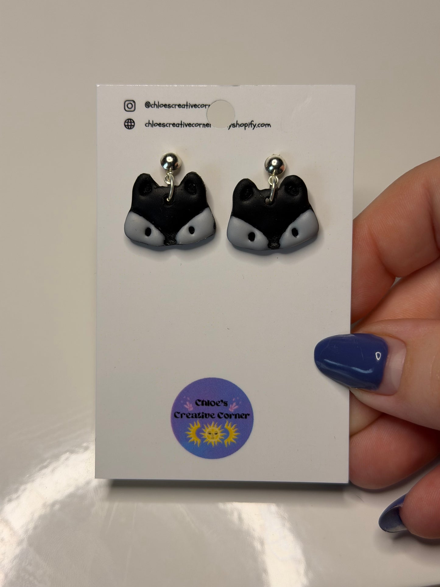 Raccoon earrings