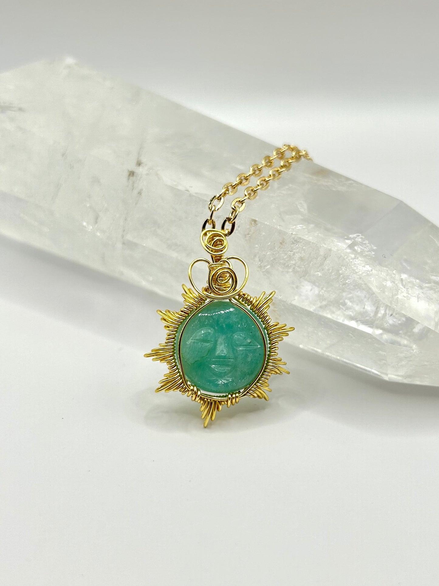 Amazonite Sun Pendant