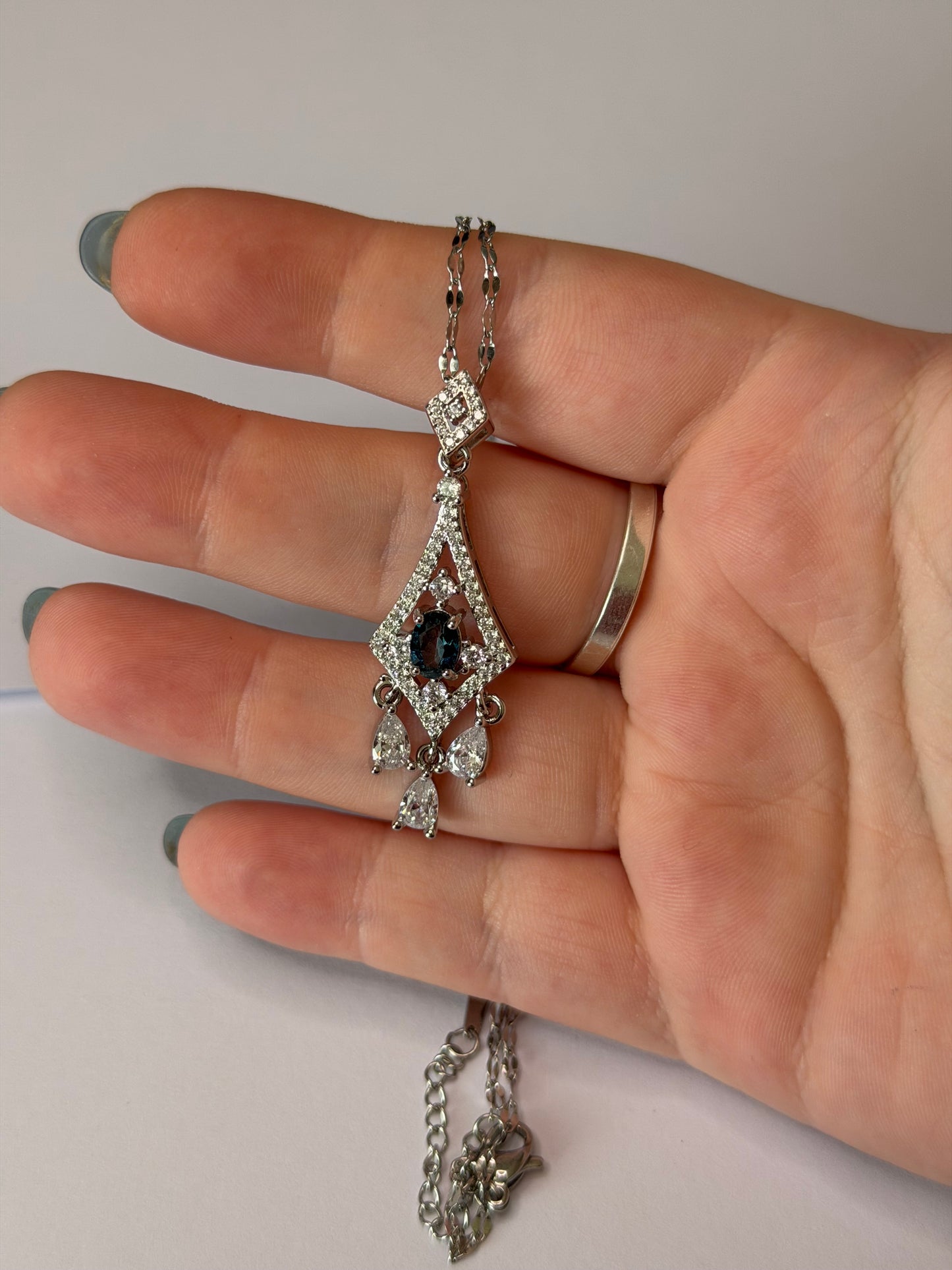Blue topaz necklace