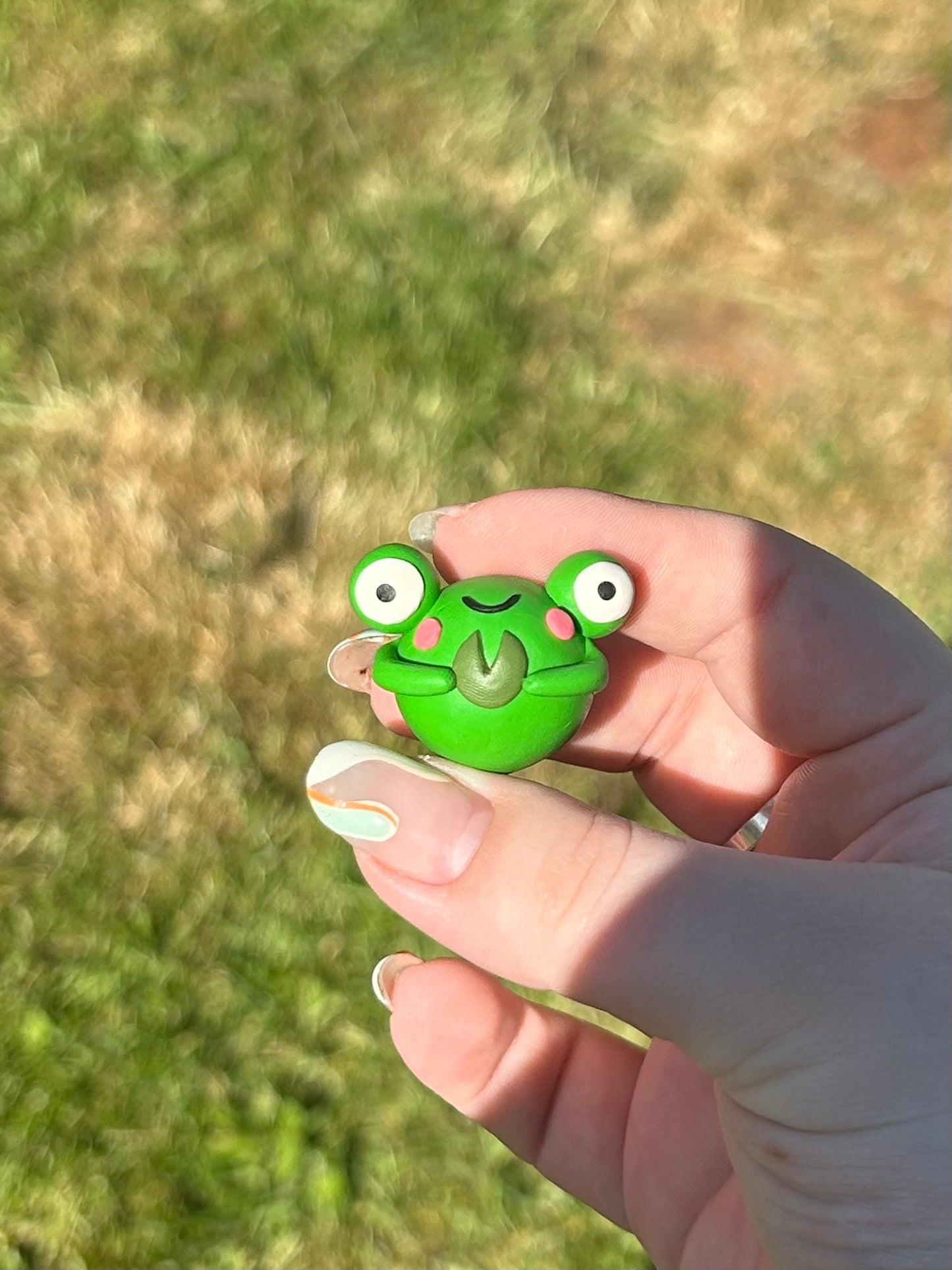 Mr Froggie worry sculpture