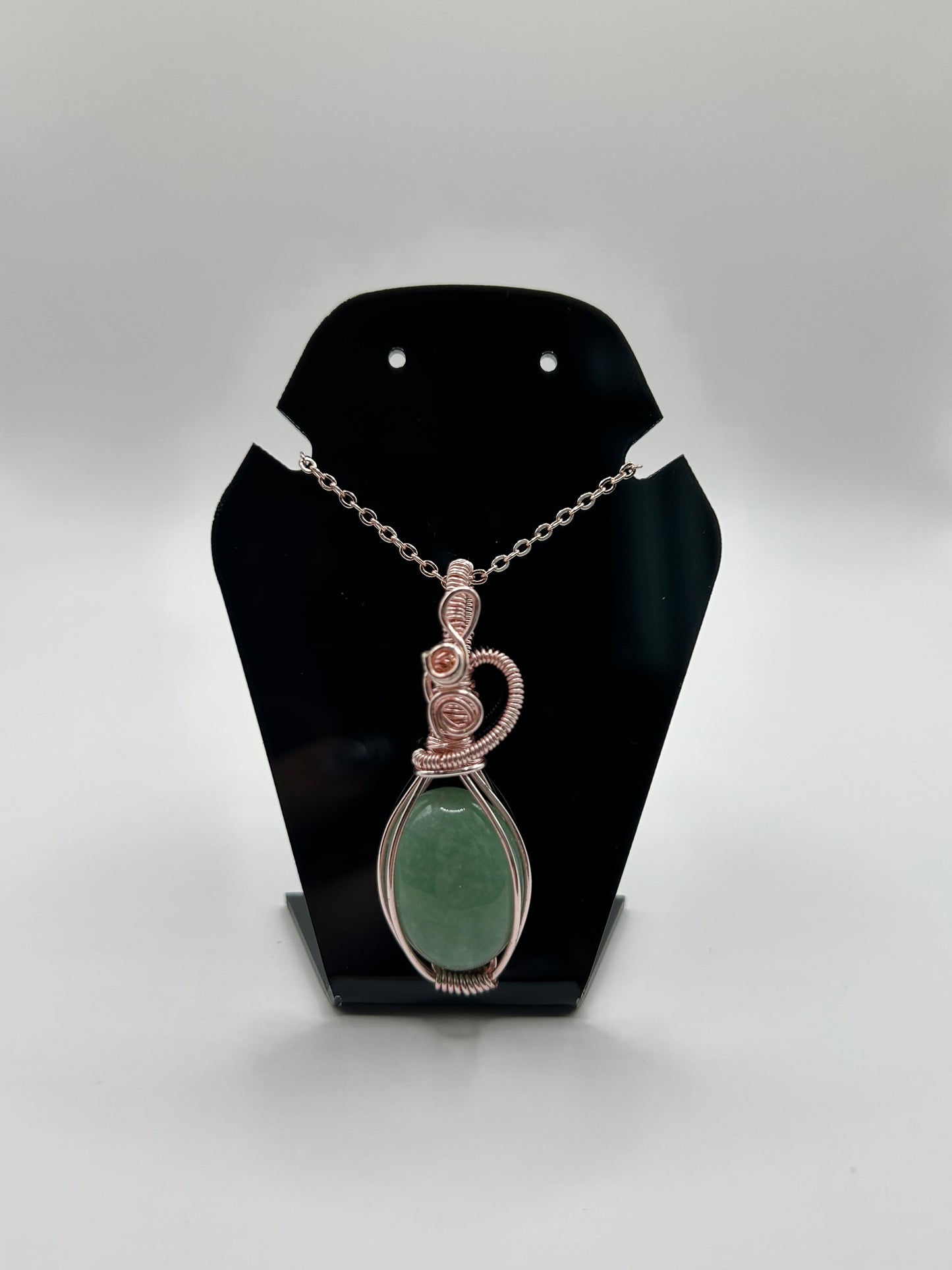 Green Aventurine wire wrap pendant