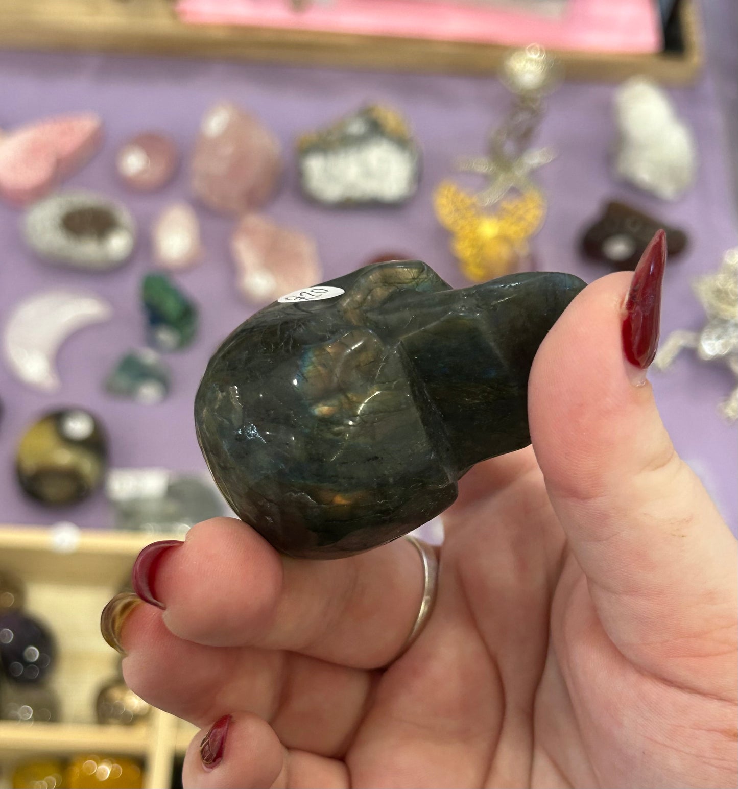 Labradorite skull