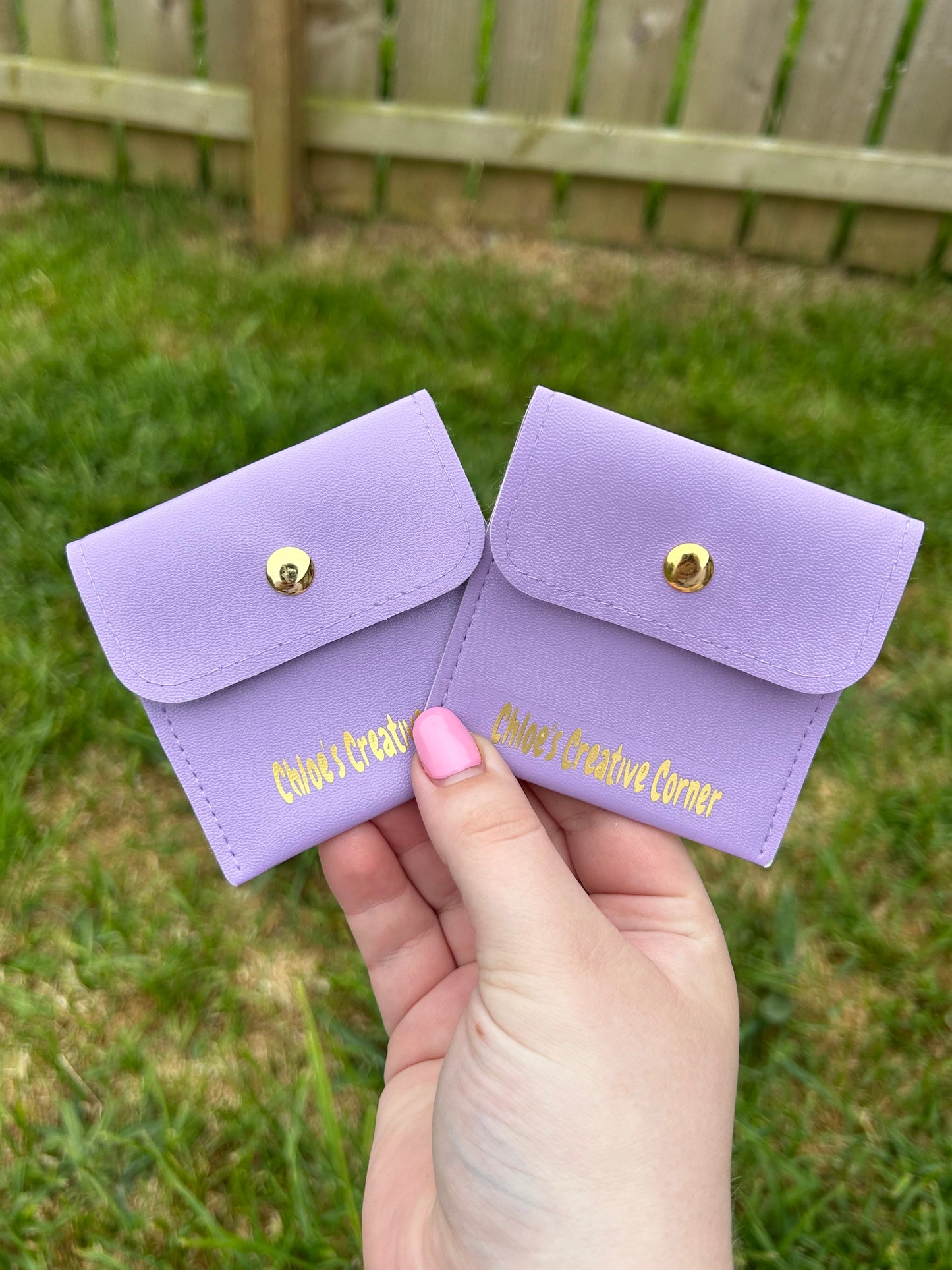 Faux leather jewellery pouch