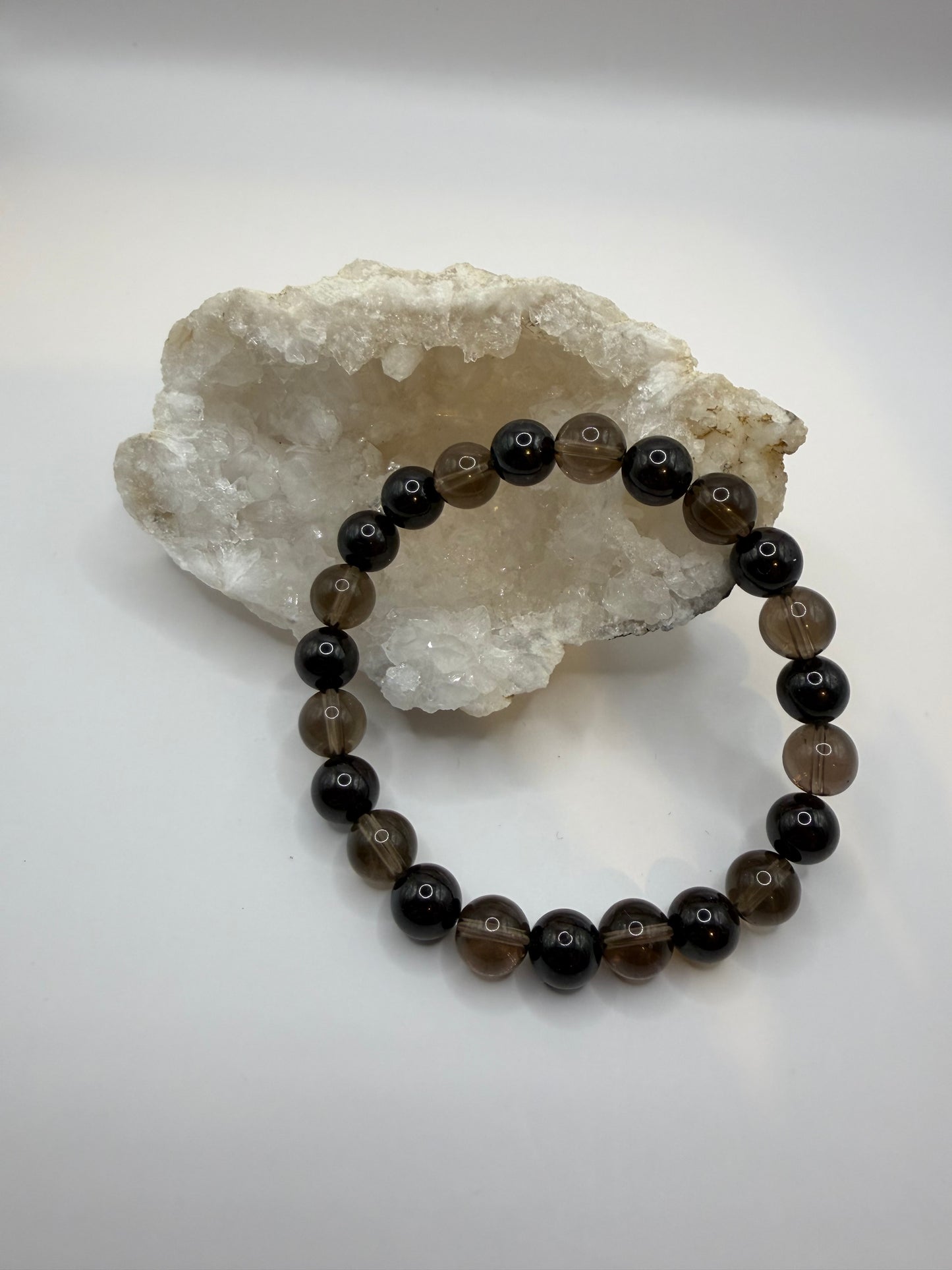 Smokey quartz x Garnet bracelet
