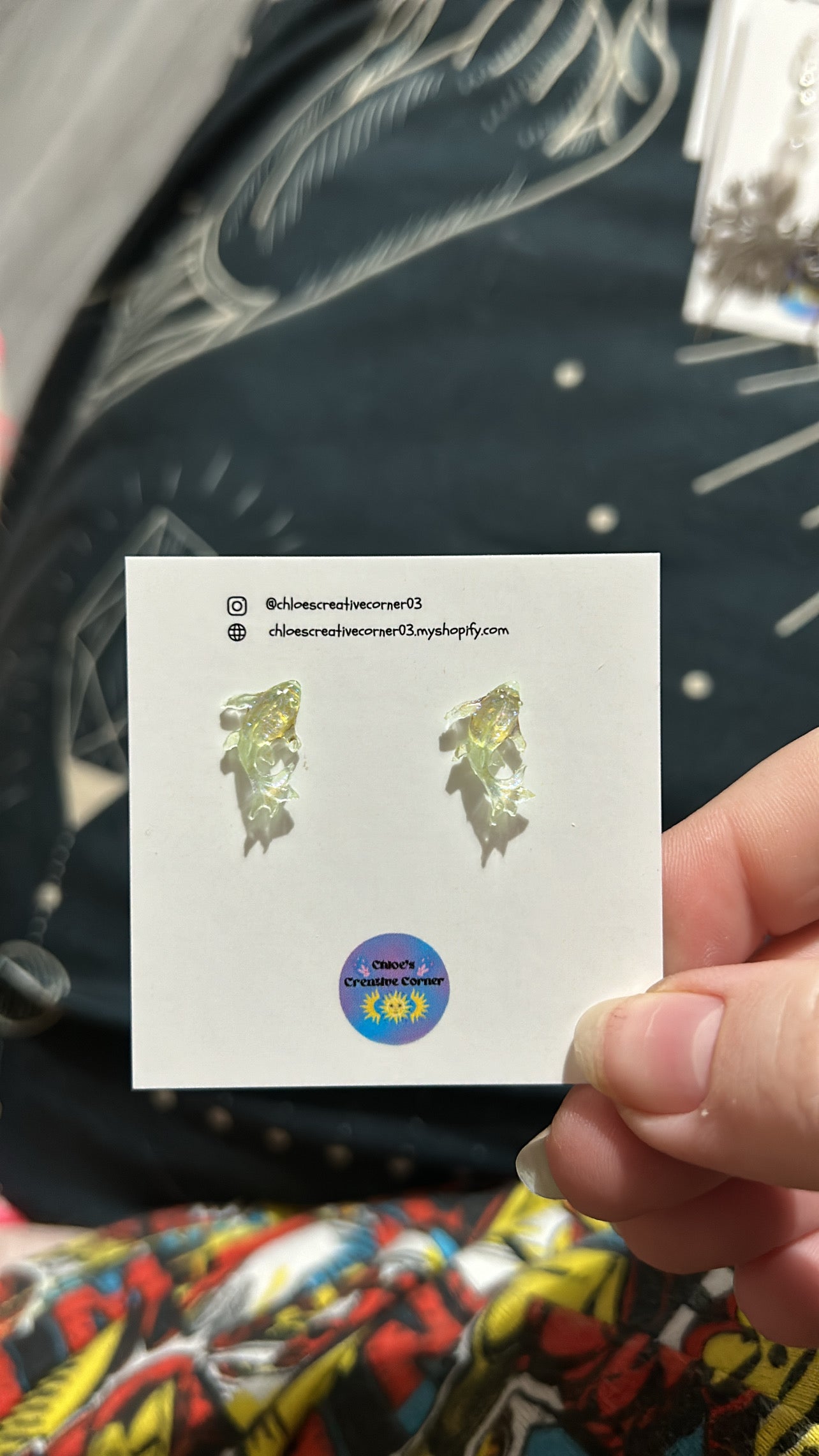 Koi fish stud earrings