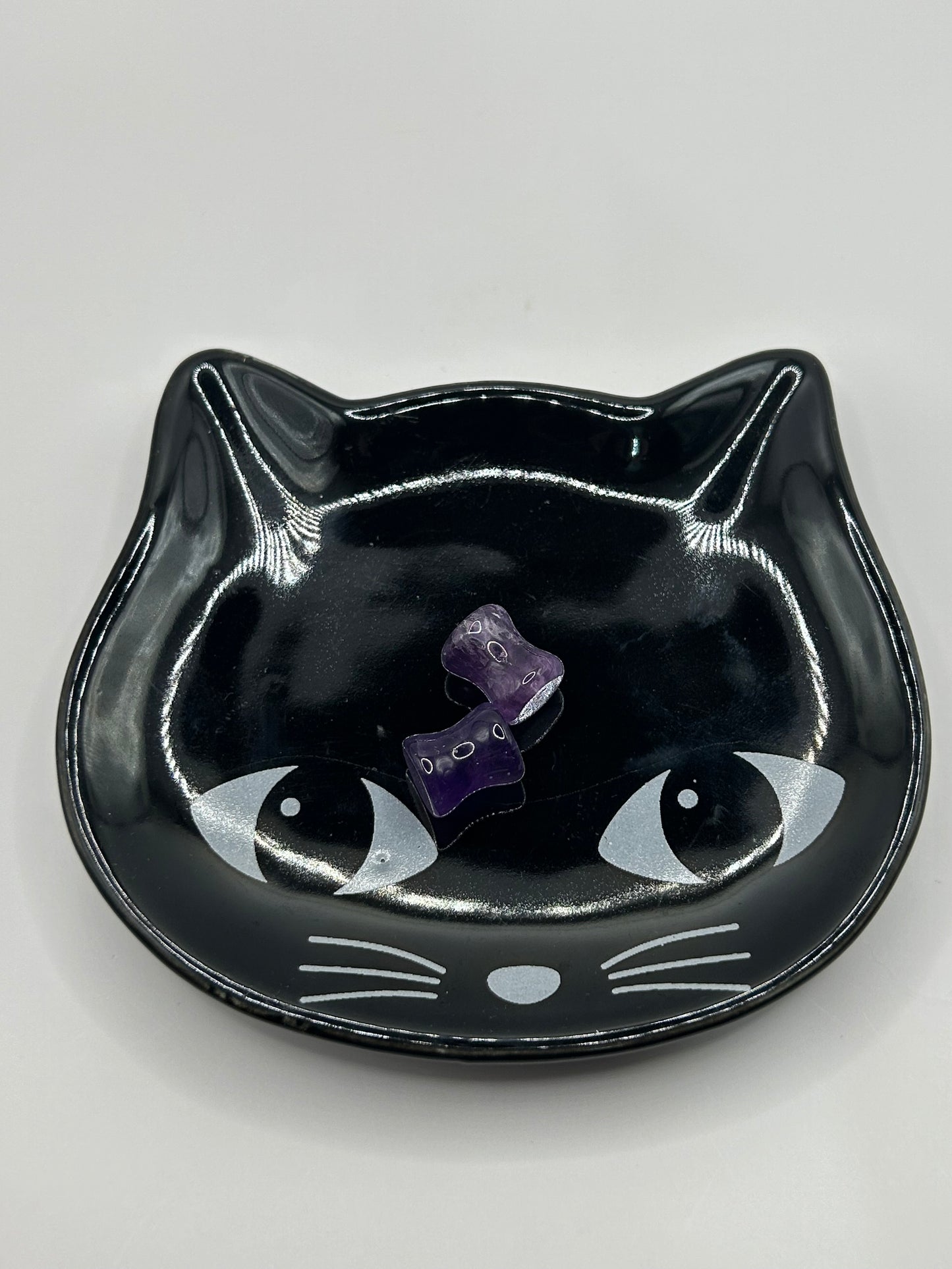 Amethyst stretched ear plugs