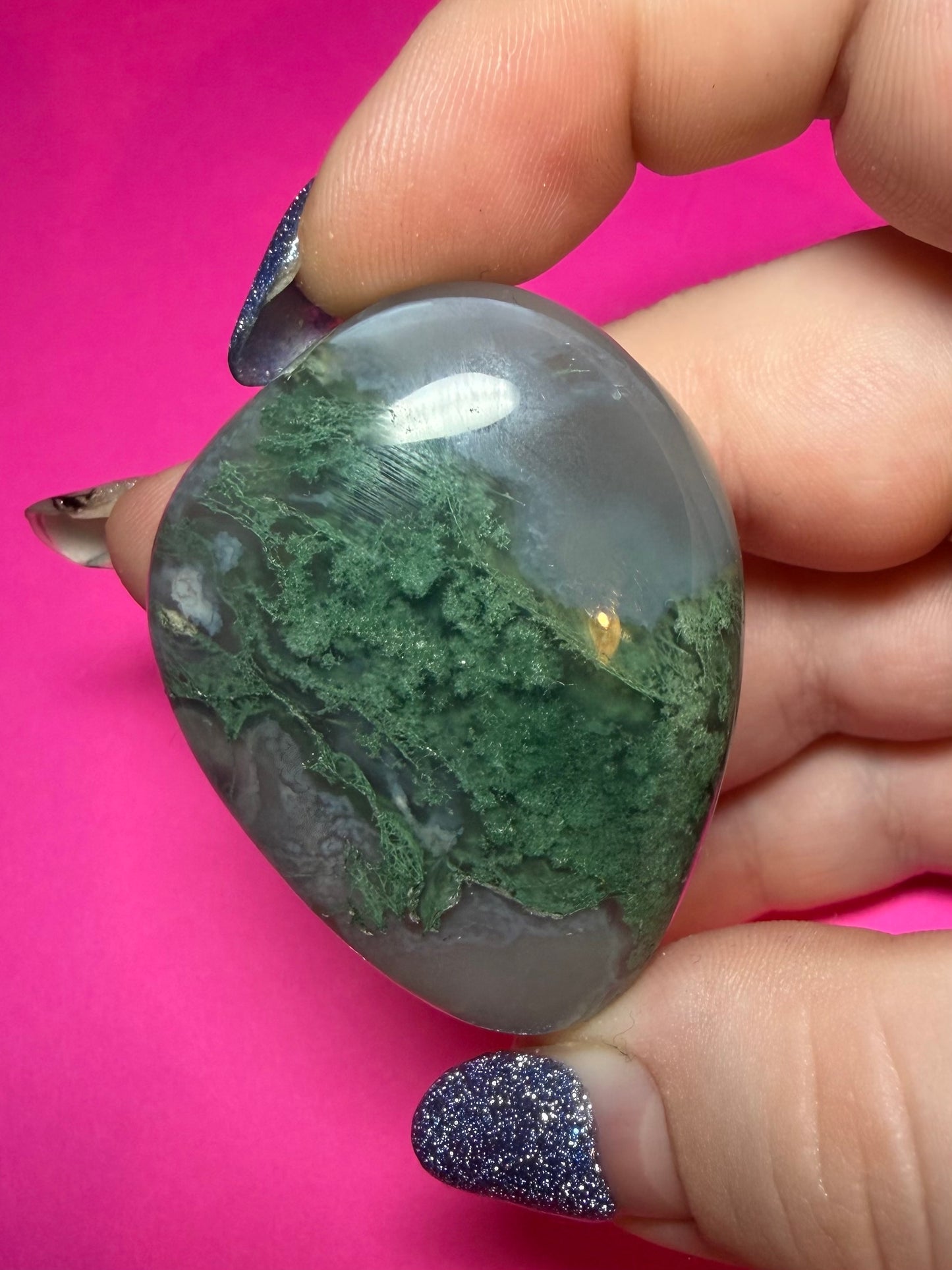 Moss agate freeform