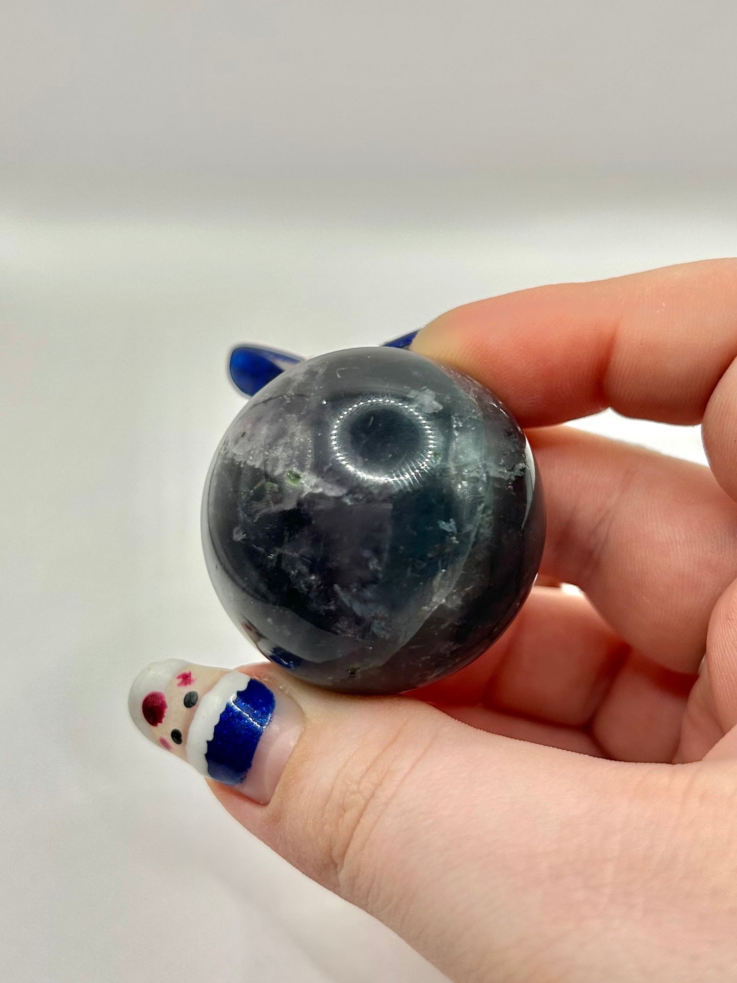 Blue fluorite sphere