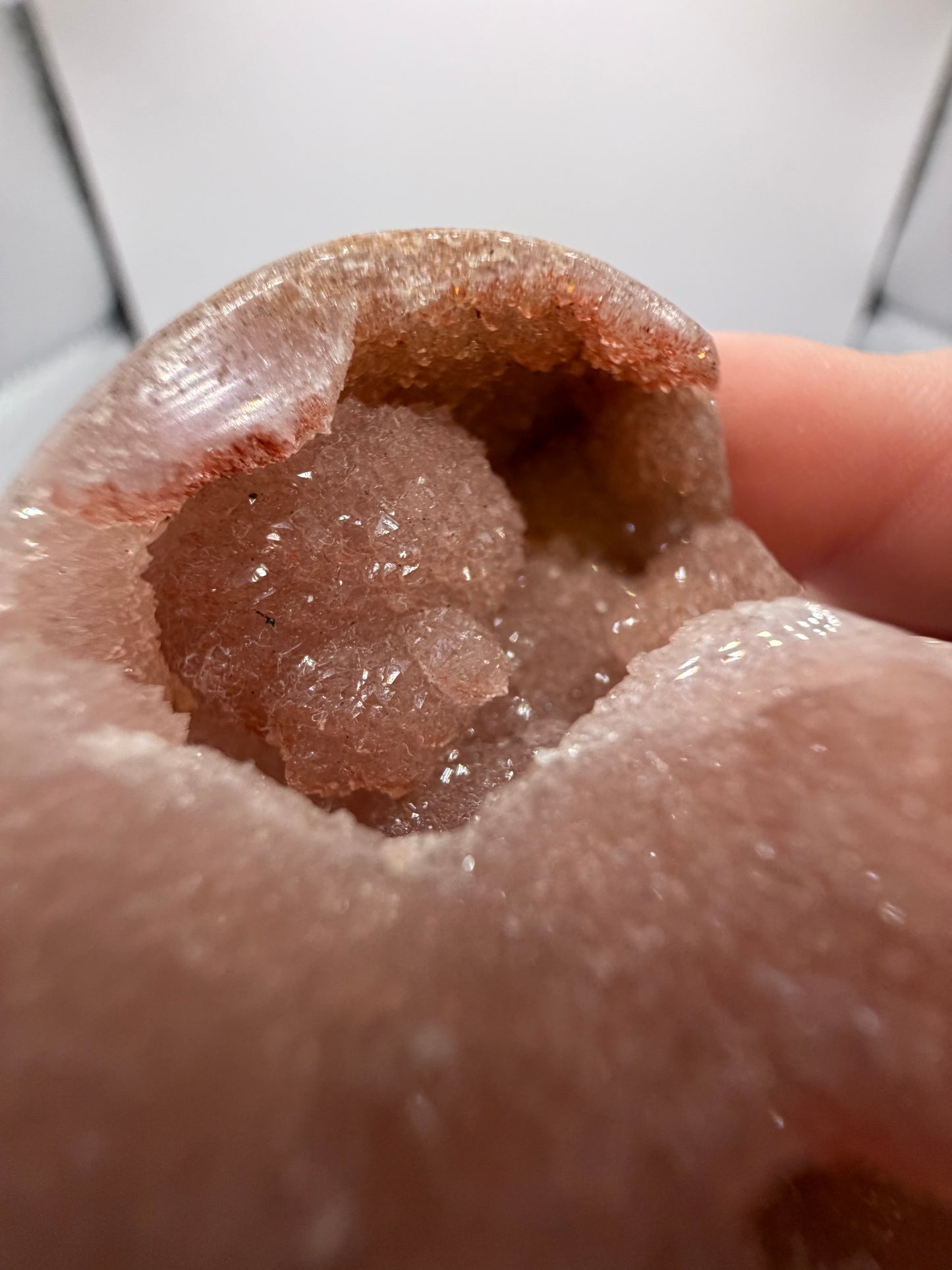 Pink Amethyst druzy heart