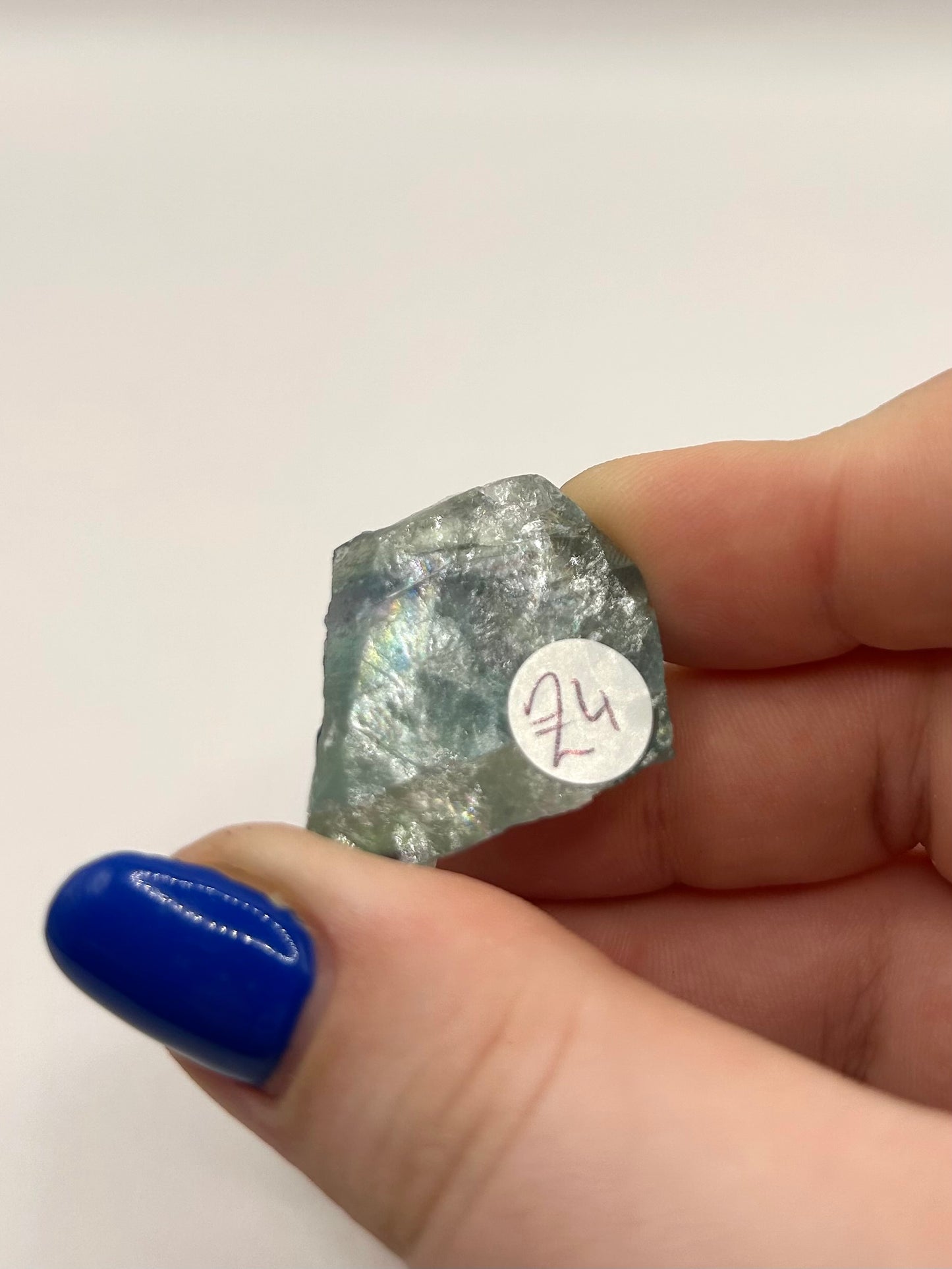 Raw rainbowy fluorite chunk