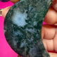 Moss agate moon bowl