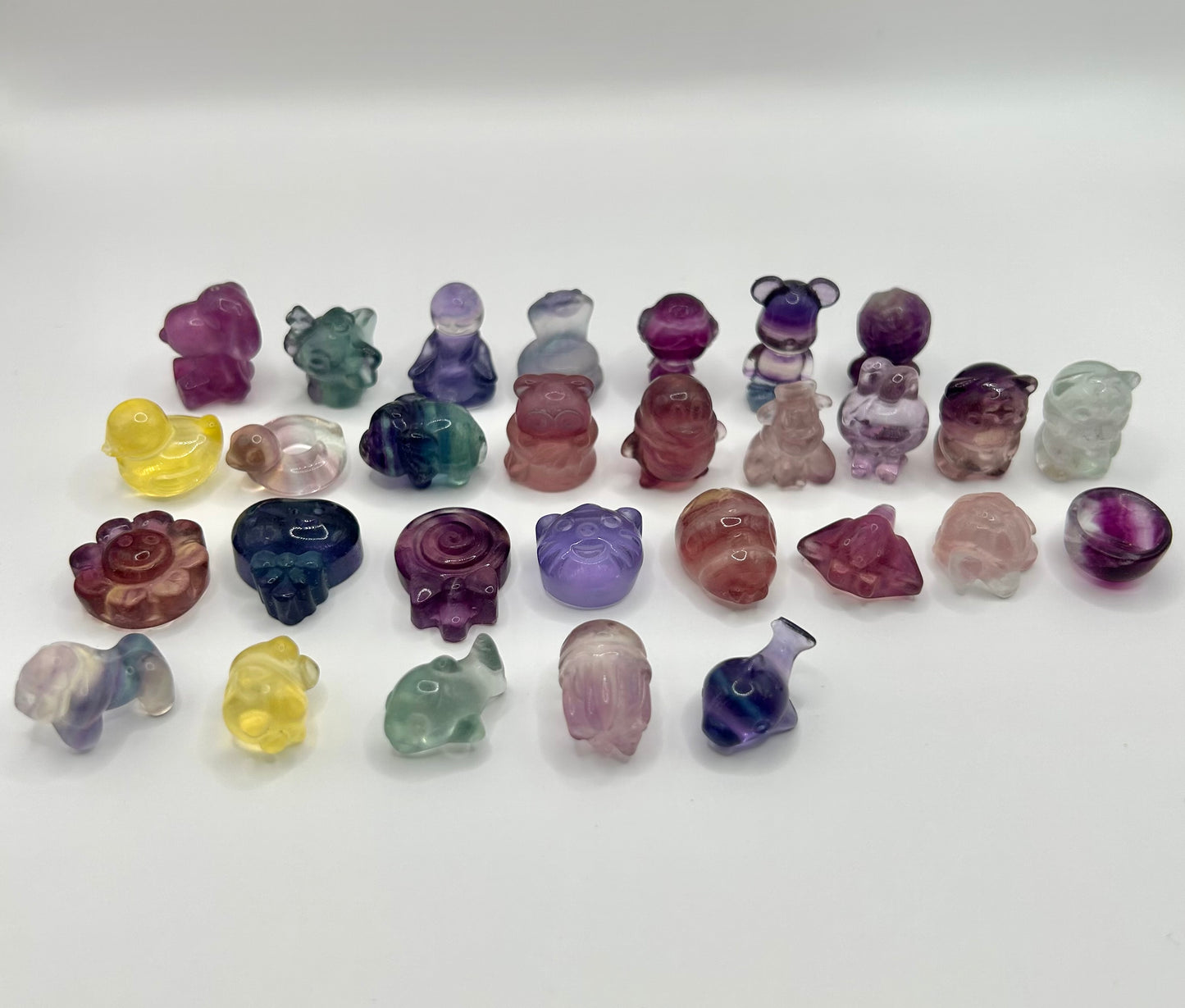 Fluorite carvings