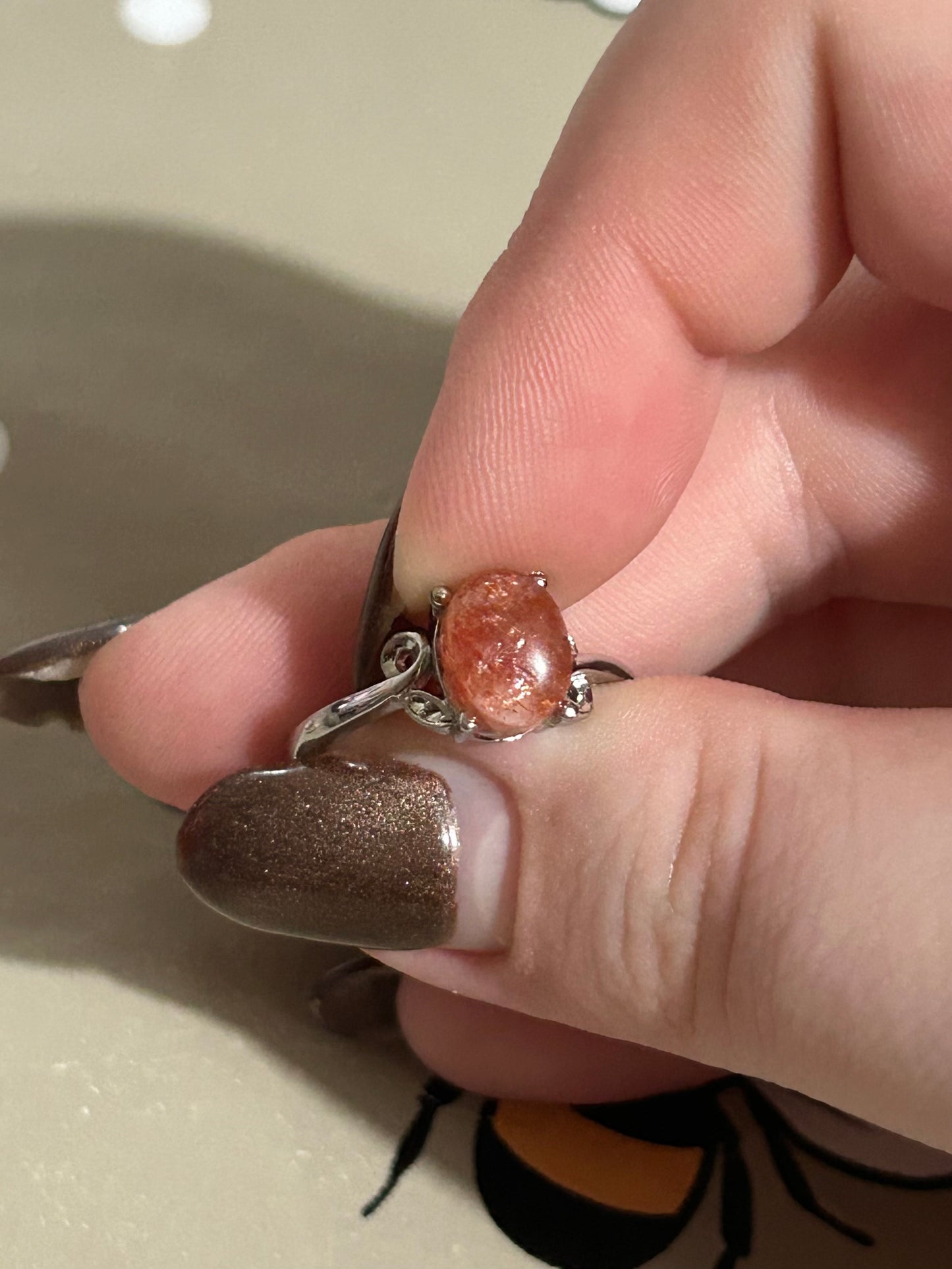 Sunstone adjustable ring