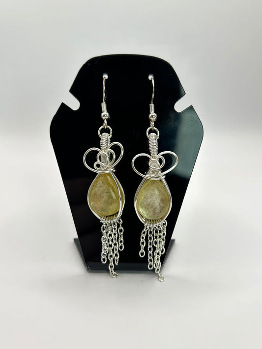 Yellow Mica Statement earrings