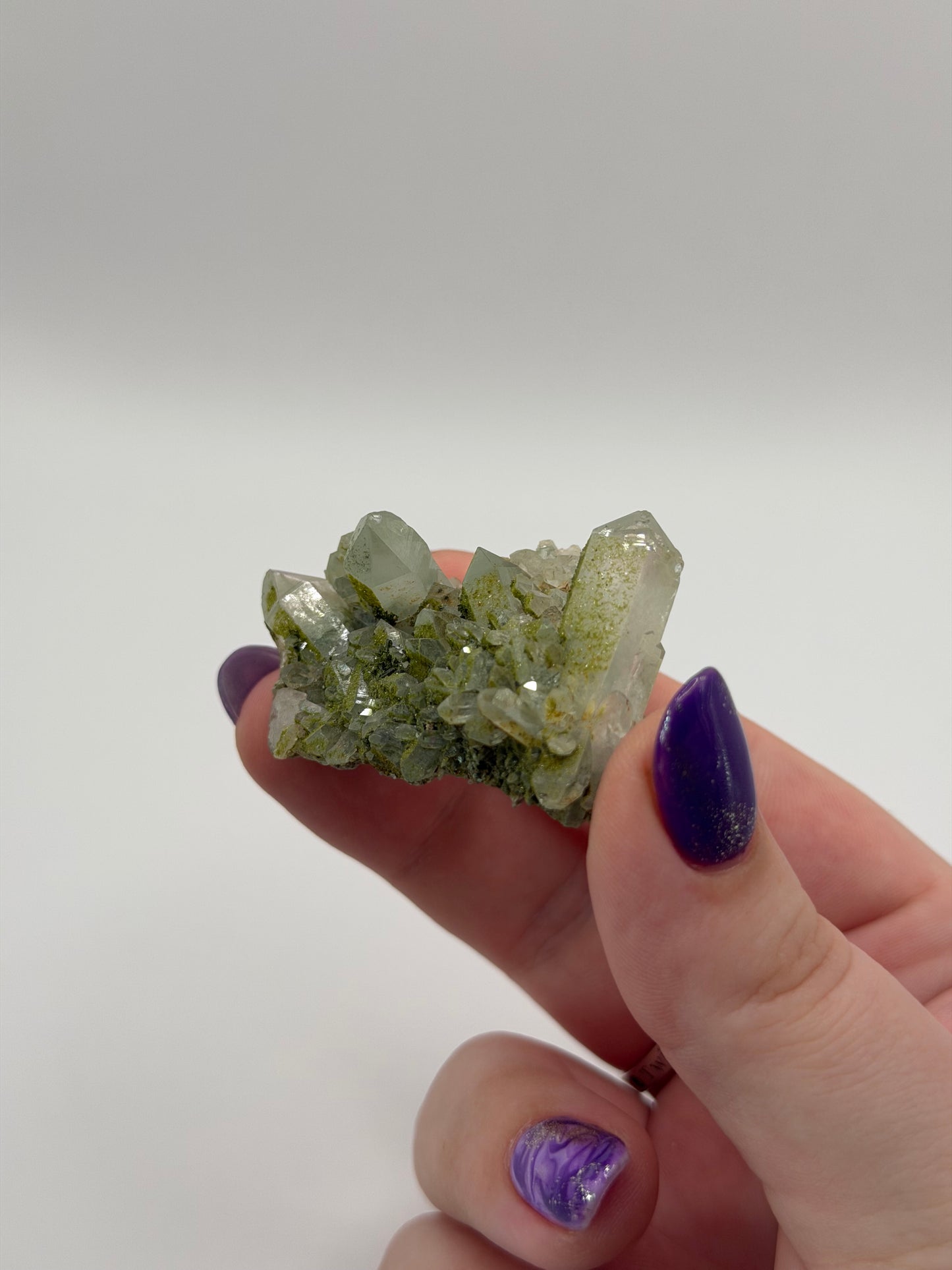 Chlorite on epidote quartz