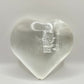 Large selenite ‘satin spar’ heart