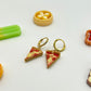 Pepperoni pizza earrings