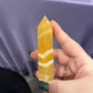 Orange calcite tower