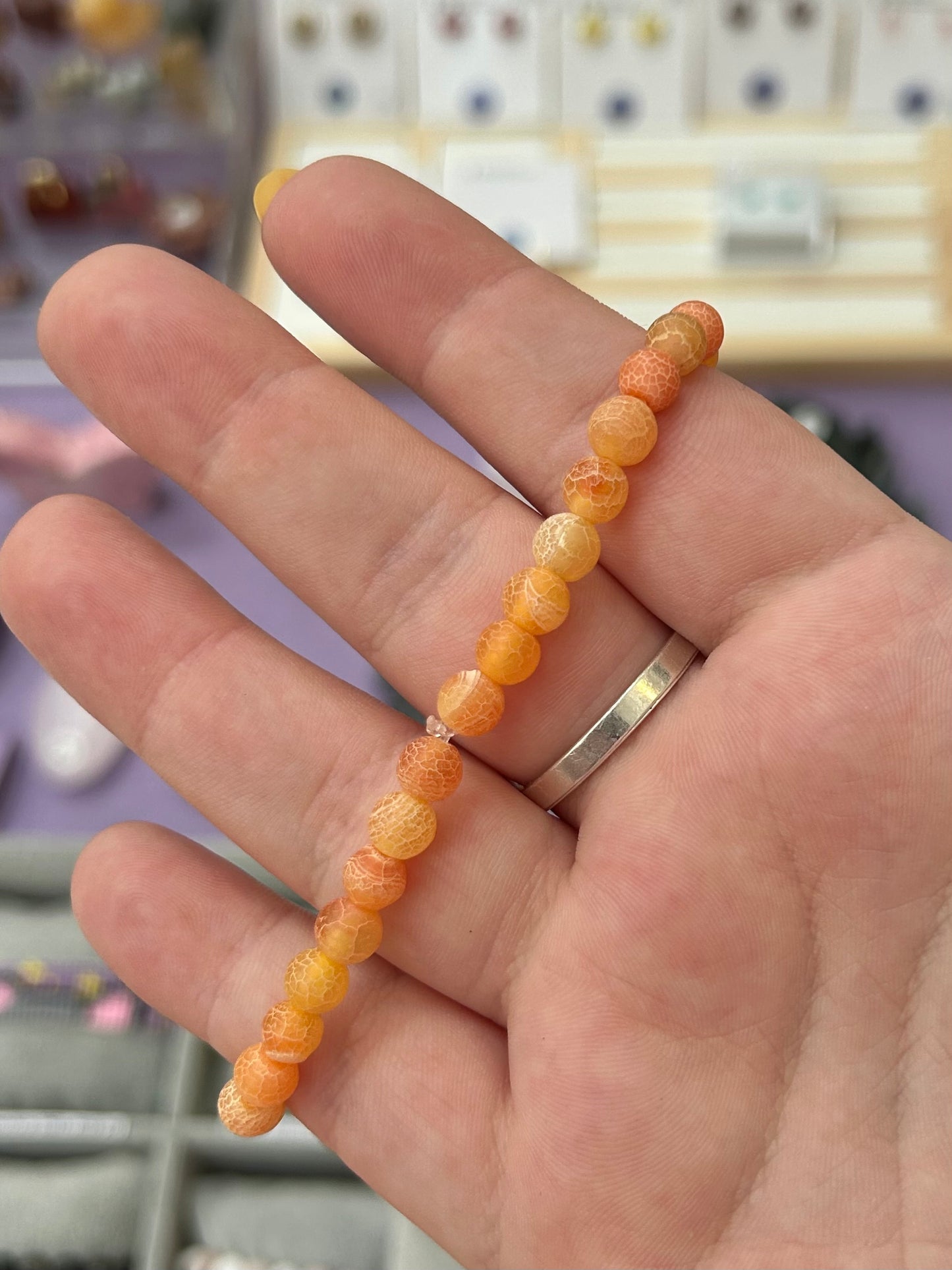 HT citrine x dragons vein agate bracelet