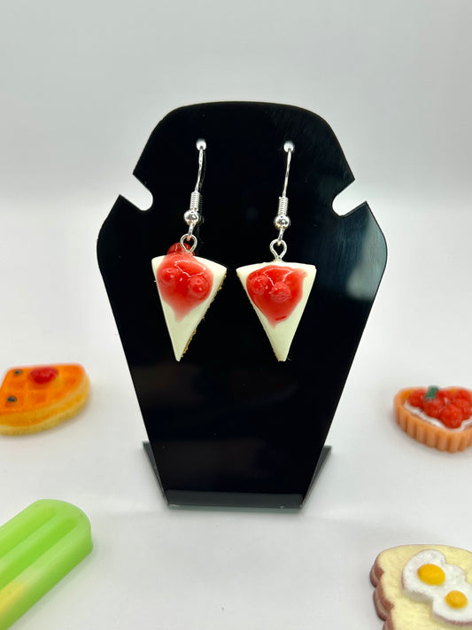 Strawberry cheesecake earrings