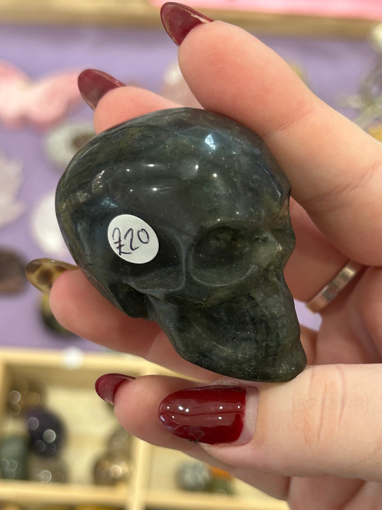 Labradorite skull