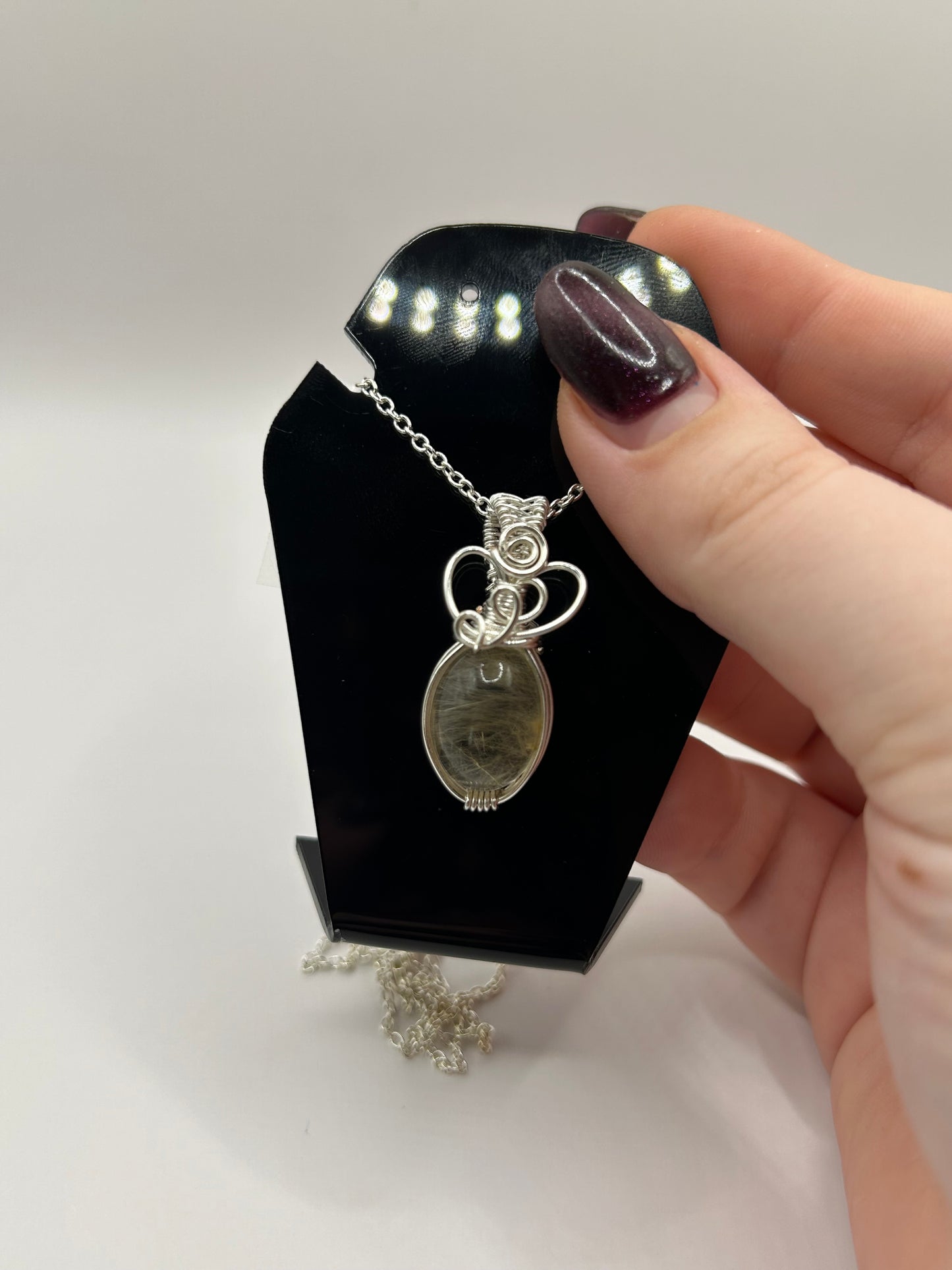 Golden rutile pendant