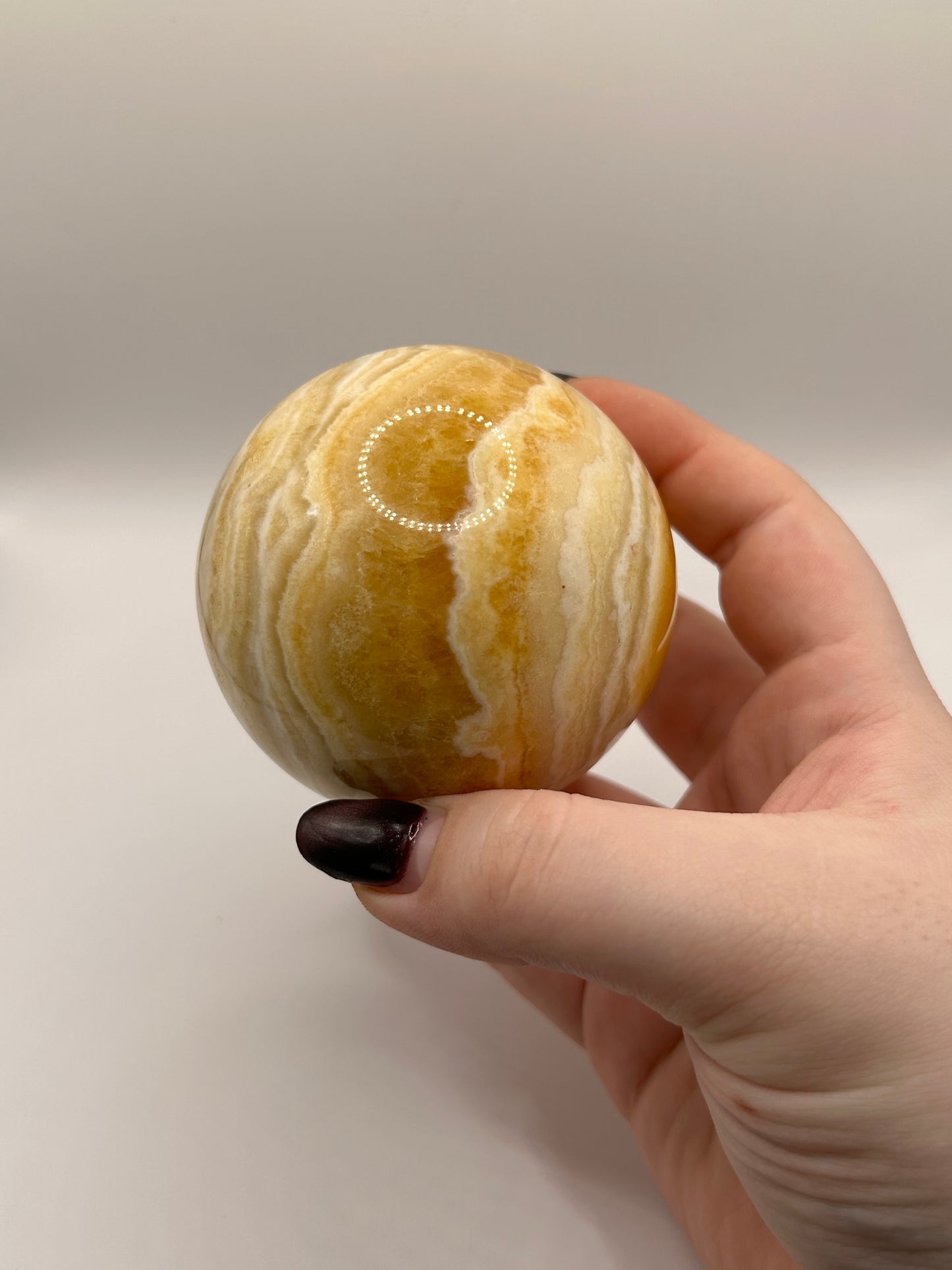 Orange calcite sphere