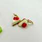Strawberry cheesecake earrings