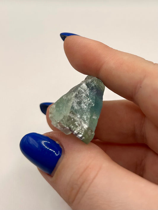 Raw rainbowy fluorite chunk