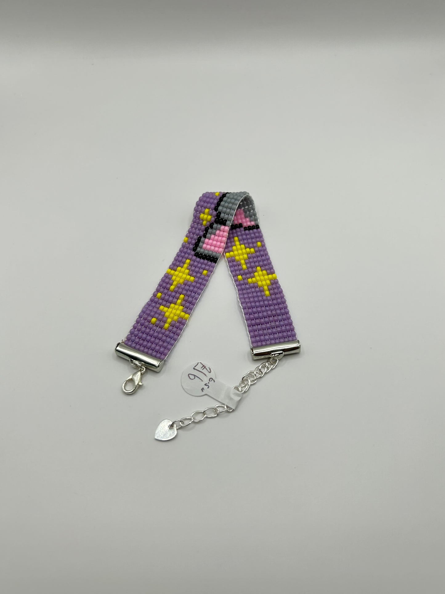 Cat ear bead loom bracelet