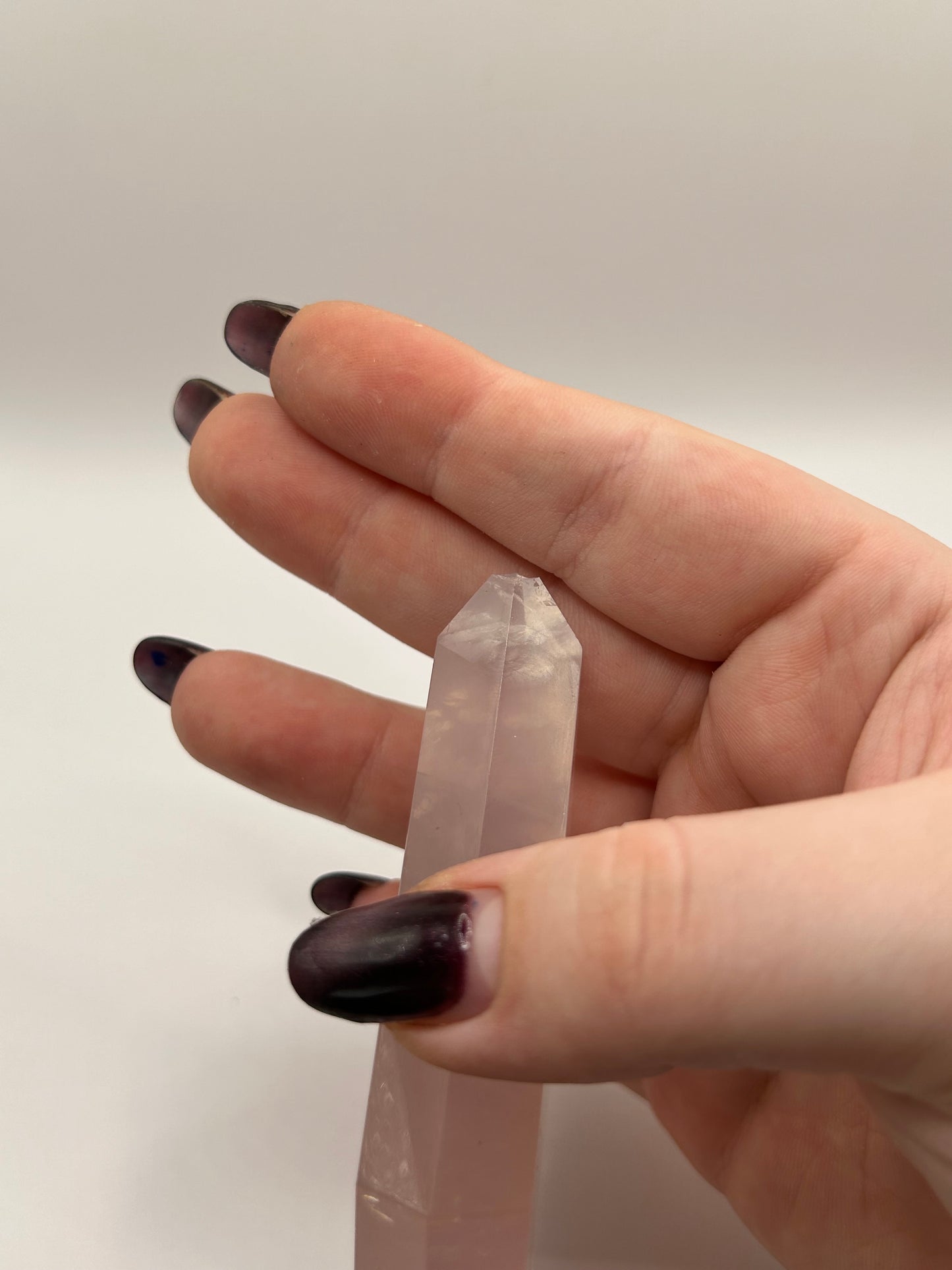 Imperfect rose quartz diamond