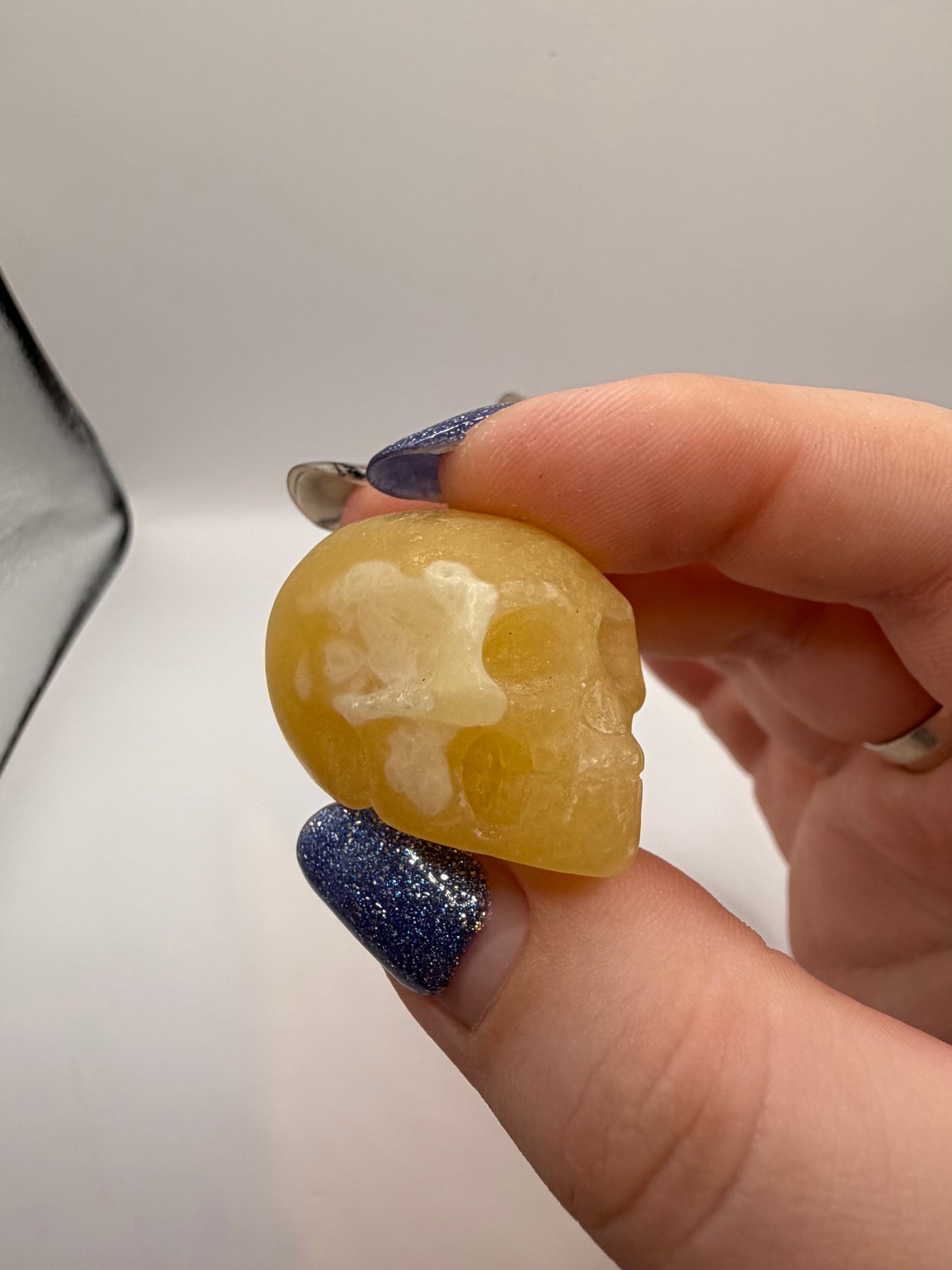 Yellow Calcite Skull