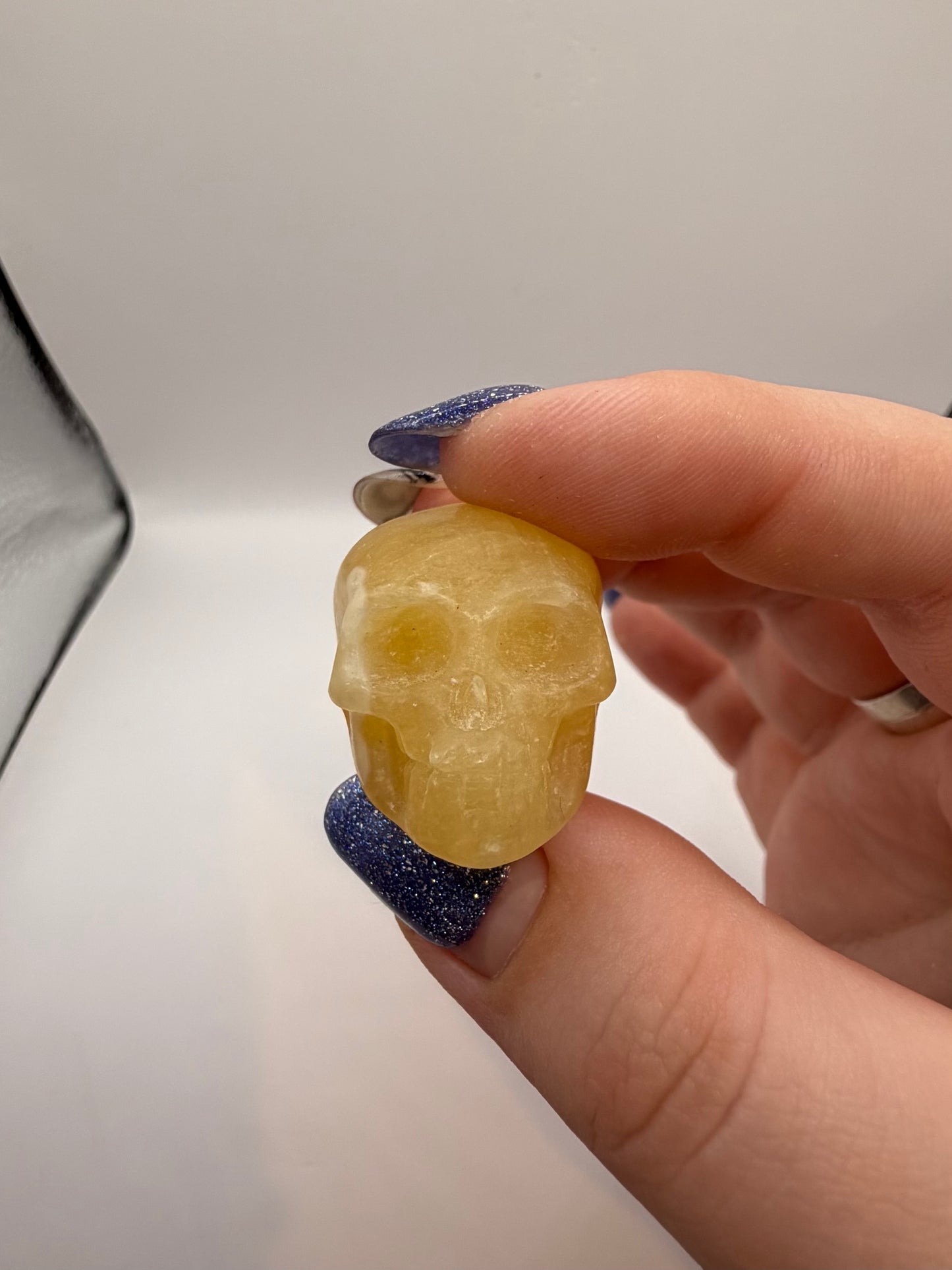 Yellow Calcite Skull