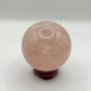 Star rose quartz sphere