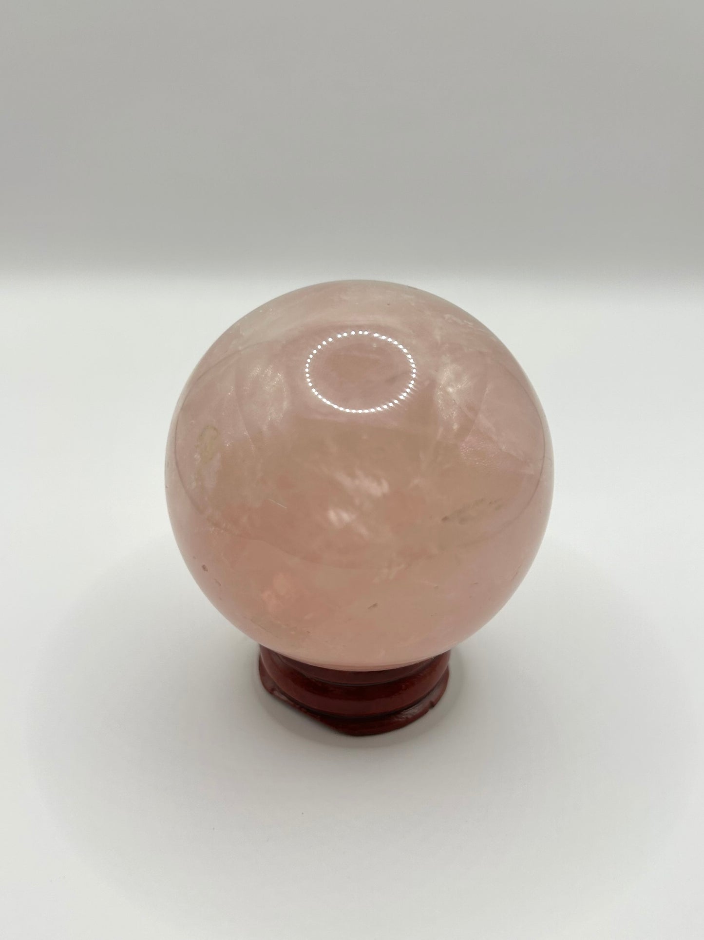 Star rose quartz sphere