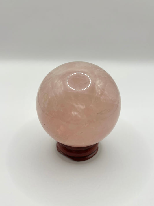 Star rose quartz sphere