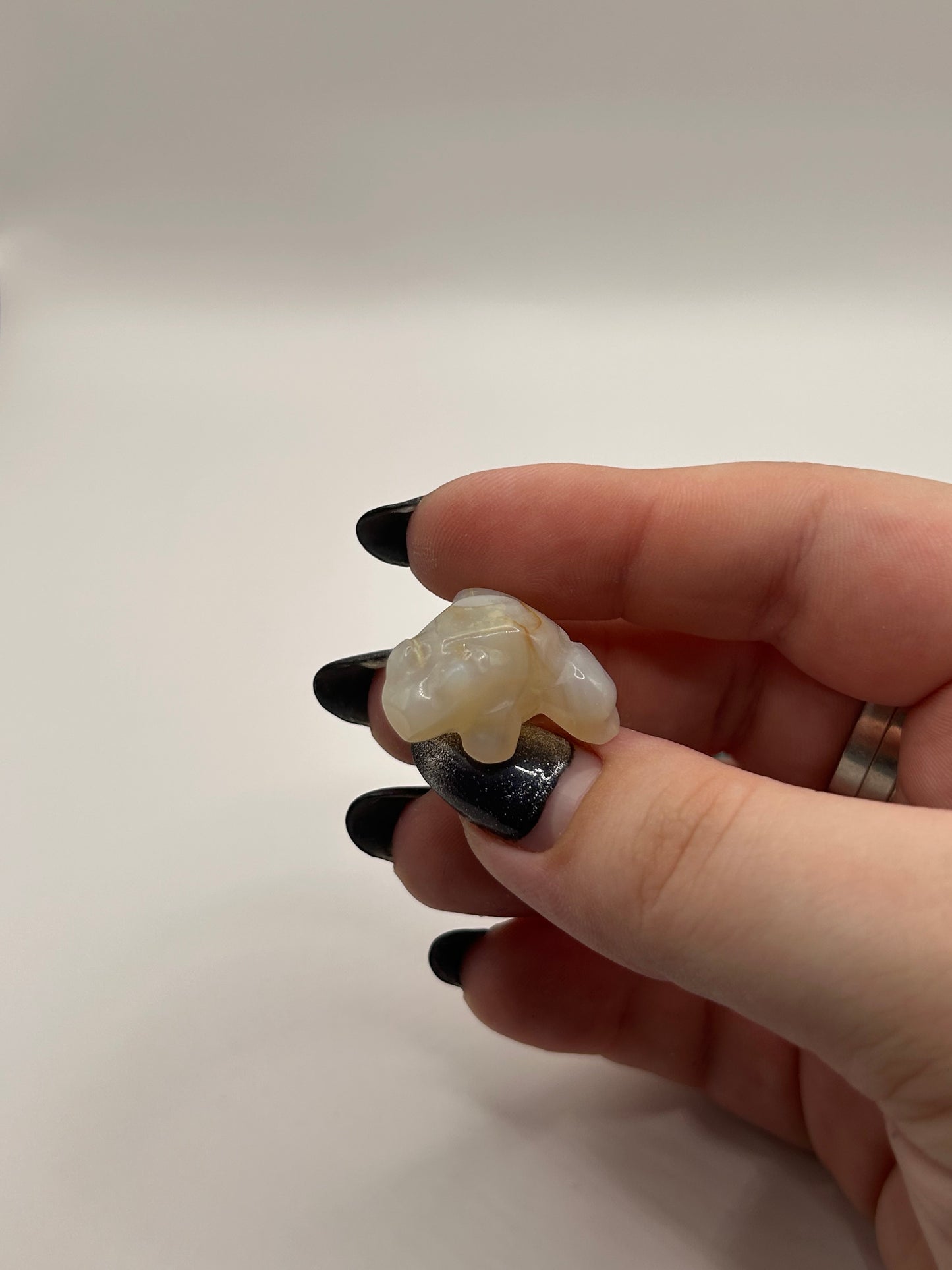 Frog crystal carvings