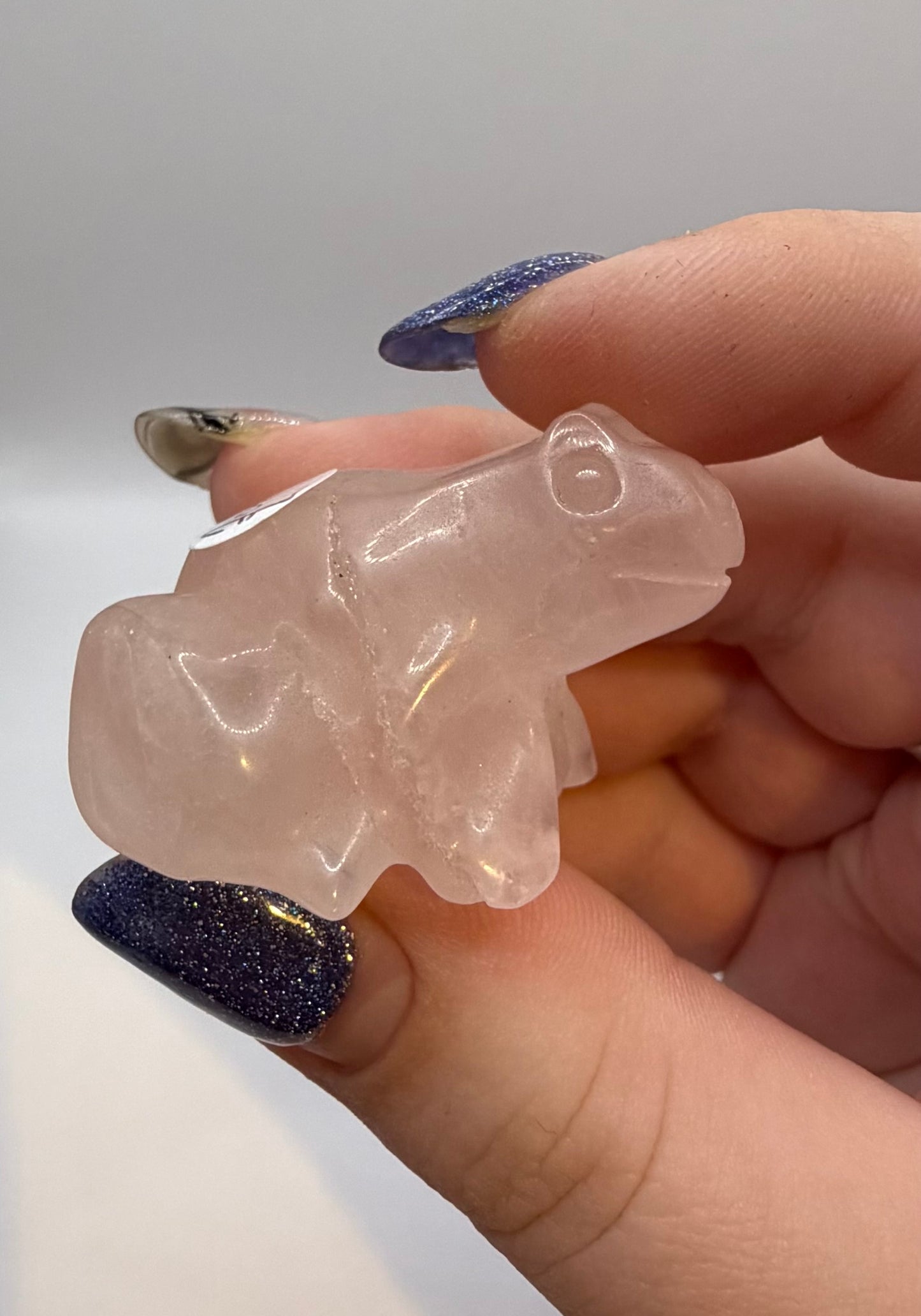 Rose Quartz Frog