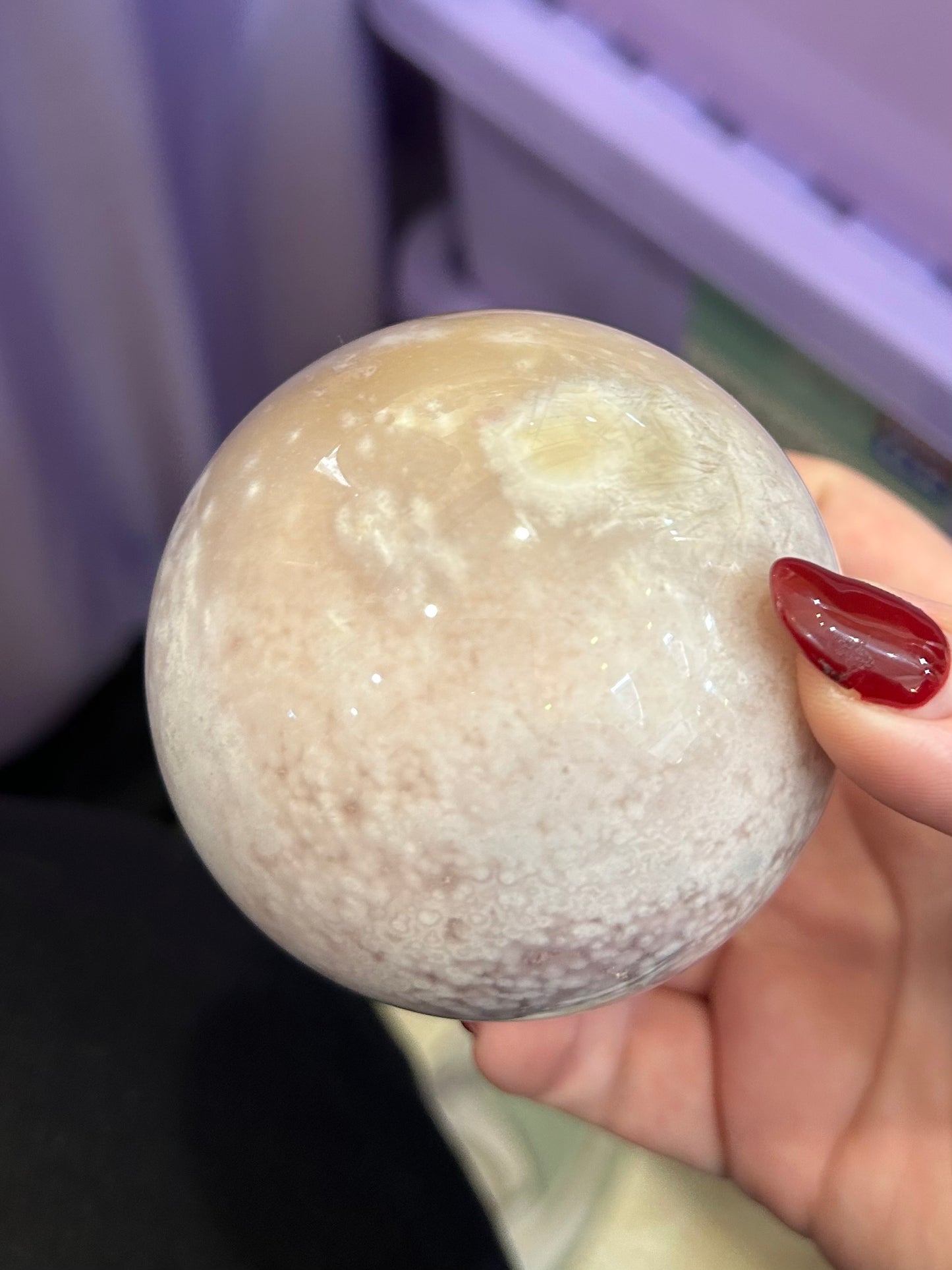 Pink amethyst sphere